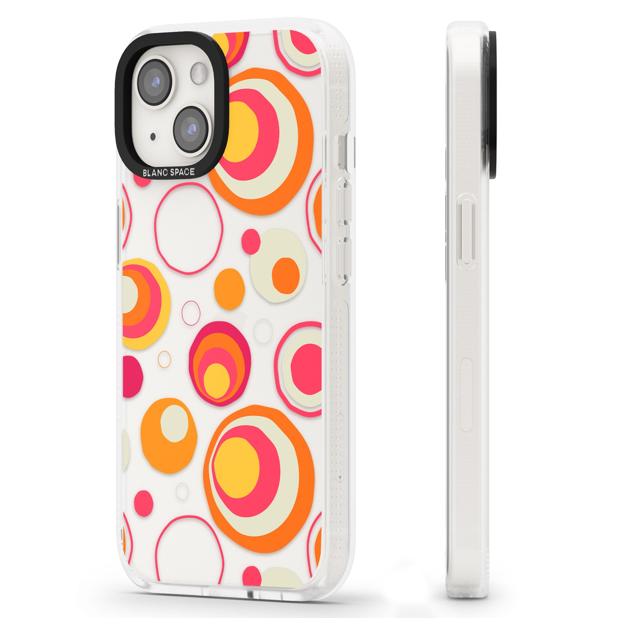 Mid-Century Party Pattern iPhone 15 / 14 / 13 Clear Case Impact Air - Blanc Space