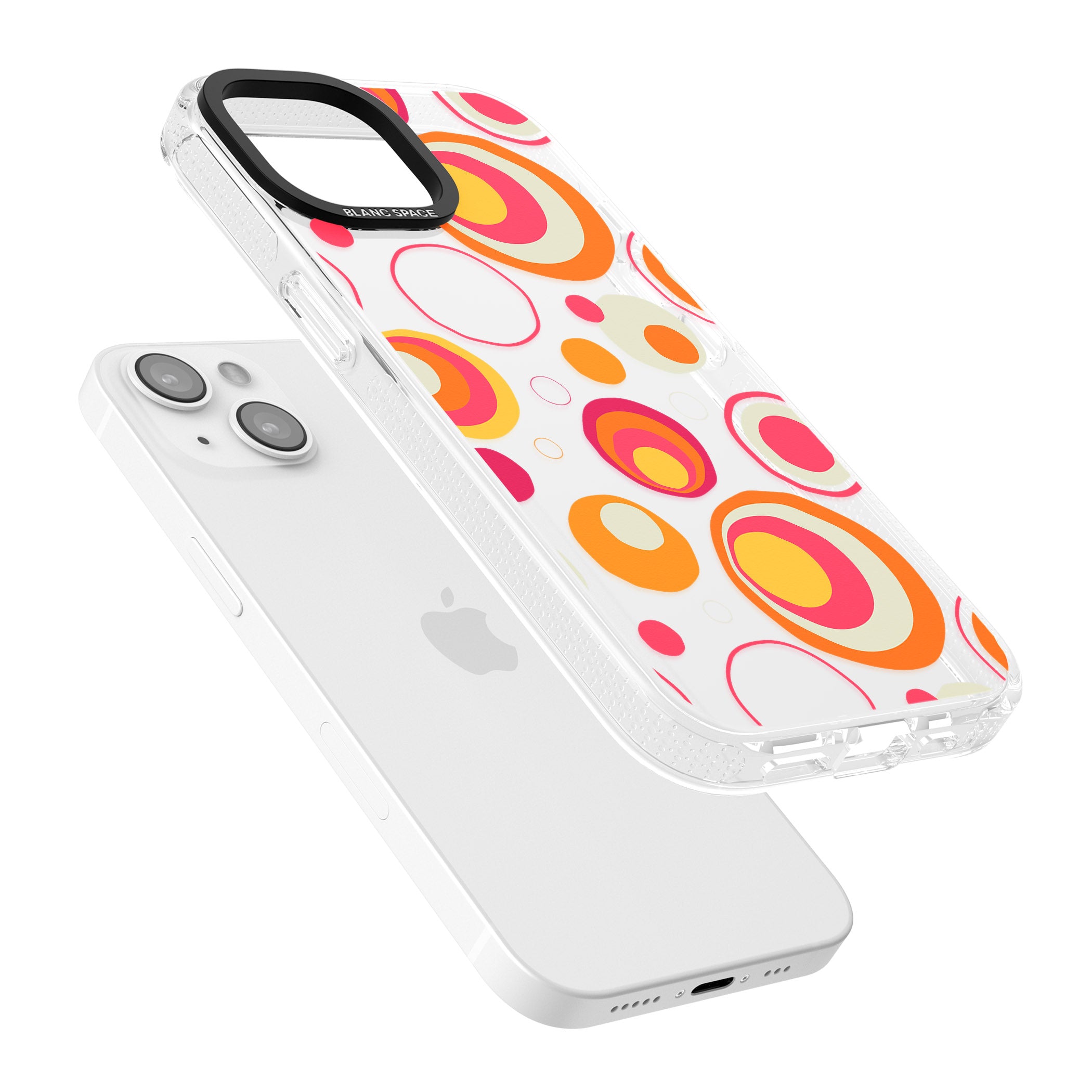 Mid-Century Party Pattern iPhone 15 / 14 / 13 Clear Case Impact Air - Blanc Space