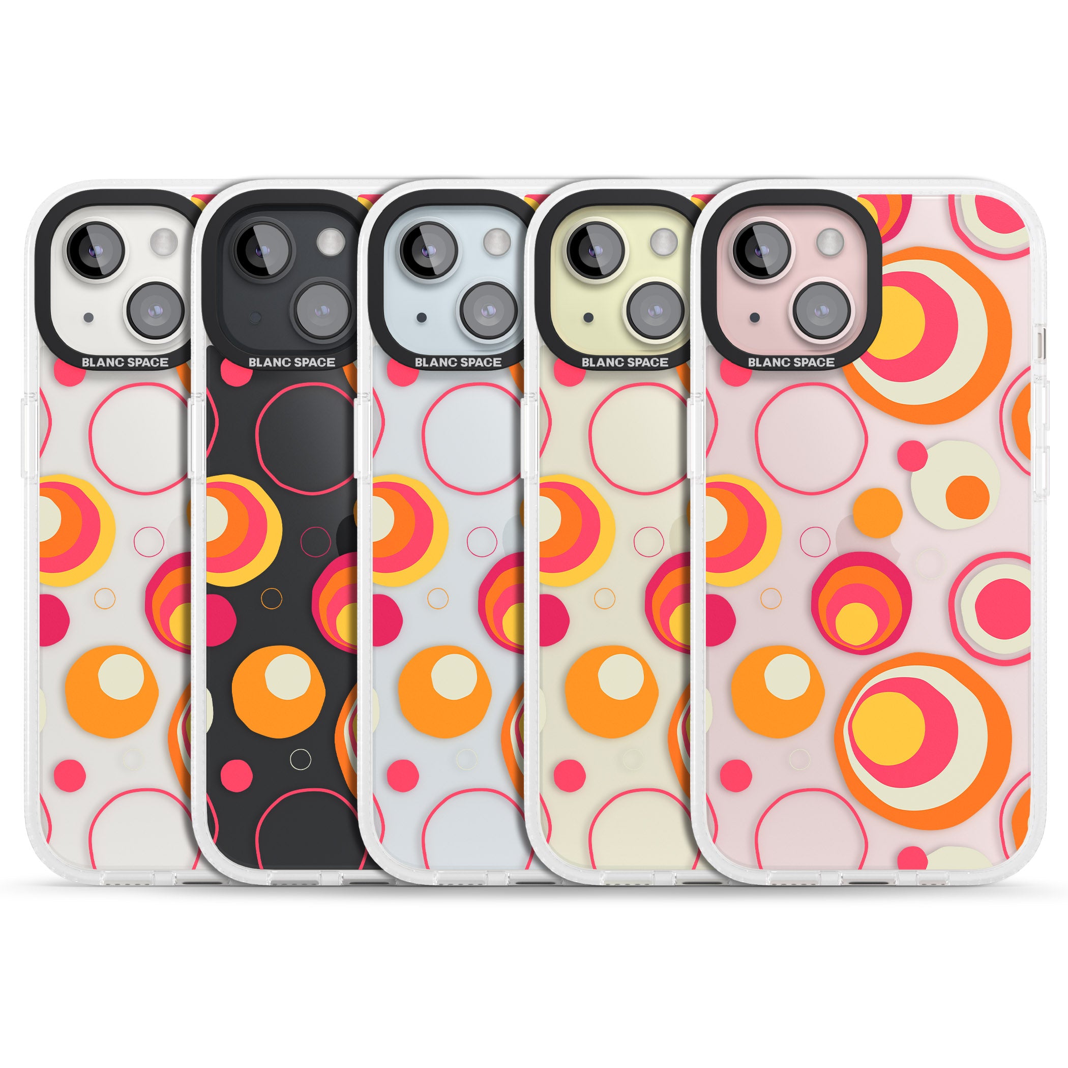 Mid-Century Party Pattern iPhone 15 / 14 / 13 Clear Case Impact Air - Blanc Space