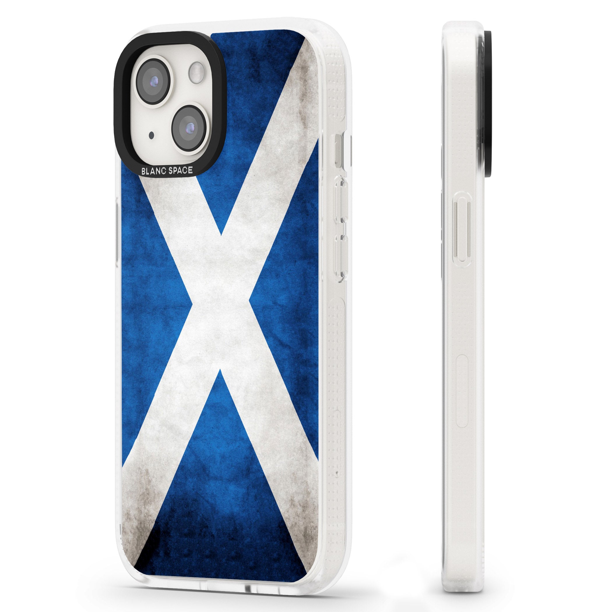 Scotland Saltire Flag iPhone 15 / 14 / 13 Clear Case Impact Air - Blanc Space