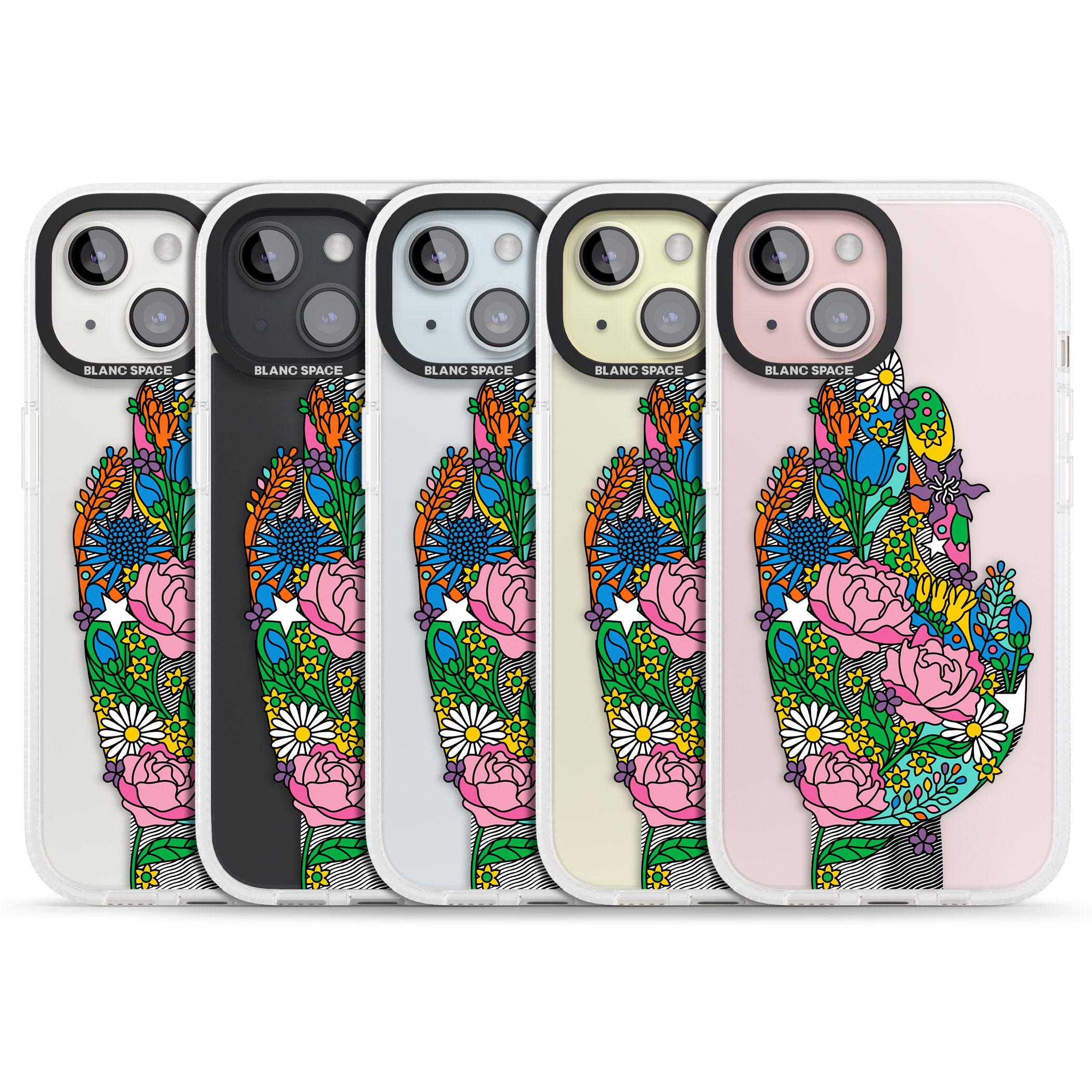 Garden Touch iPhone 15 / 14 / 13 Clear Case Impact Air - Blanc Space