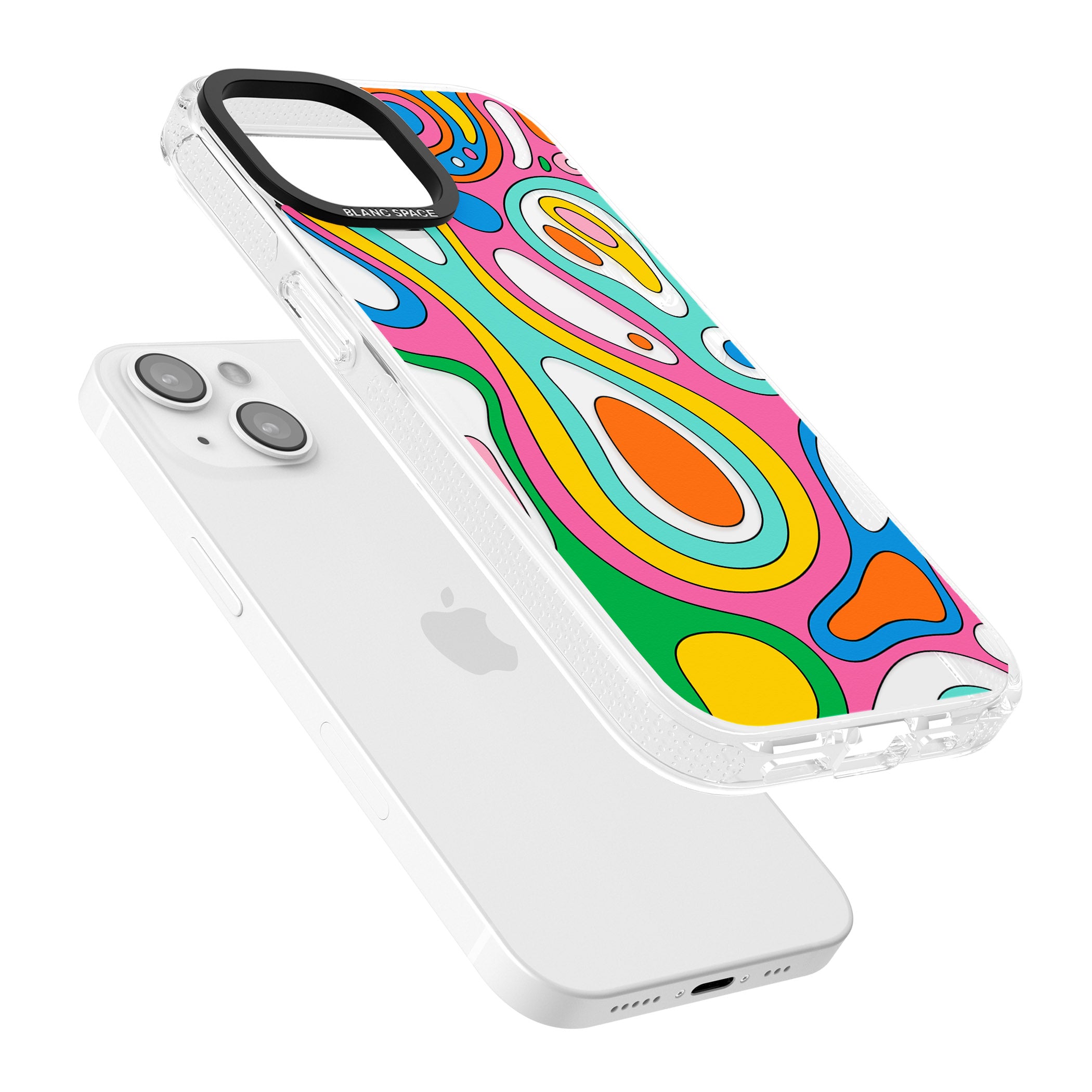 Dreams & Grooves iPhone 15 / 14 / 13 Clear Case Impact Air - Blanc Space