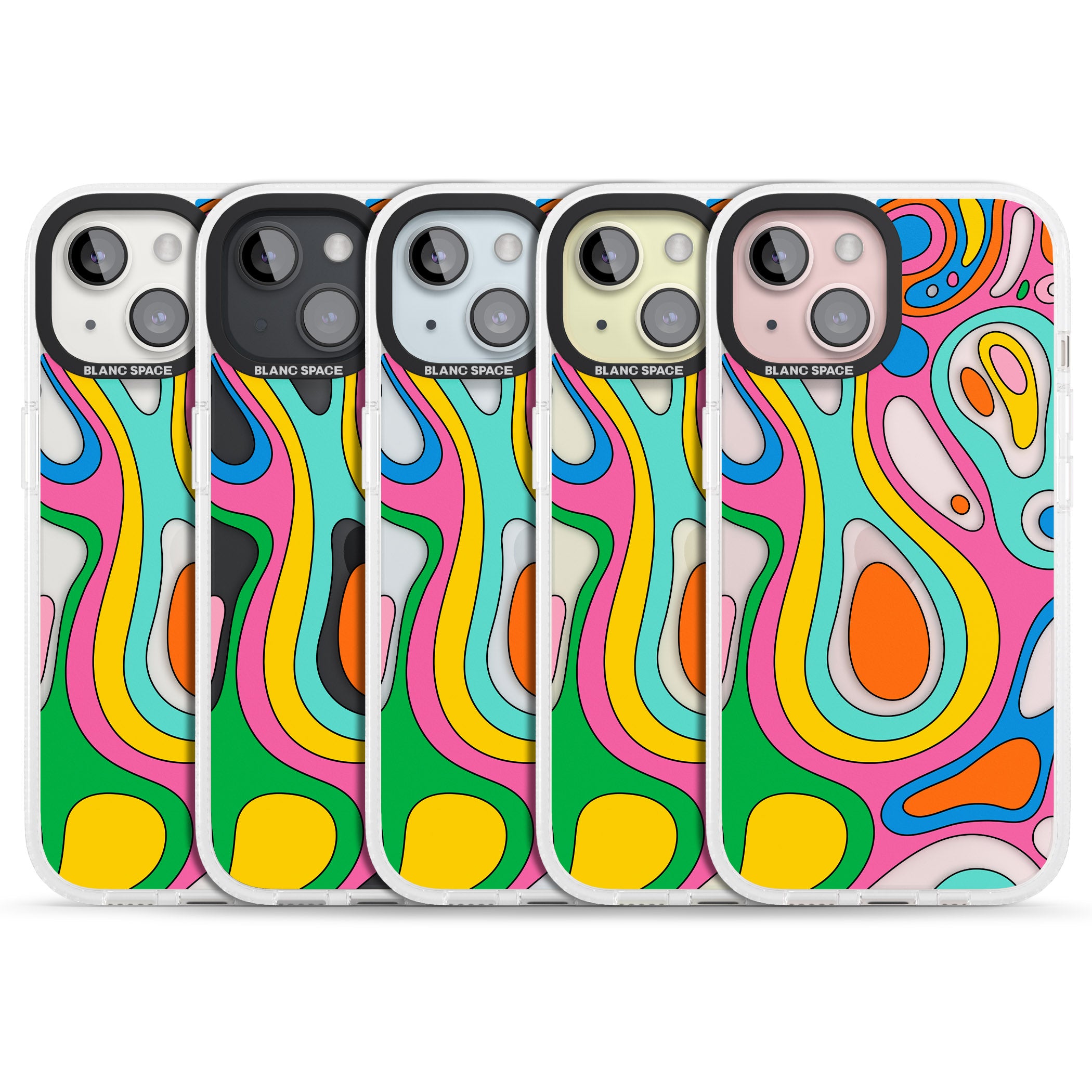 Dreams & Grooves iPhone 15 / 14 / 13 Clear Case Impact Air - Blanc Space