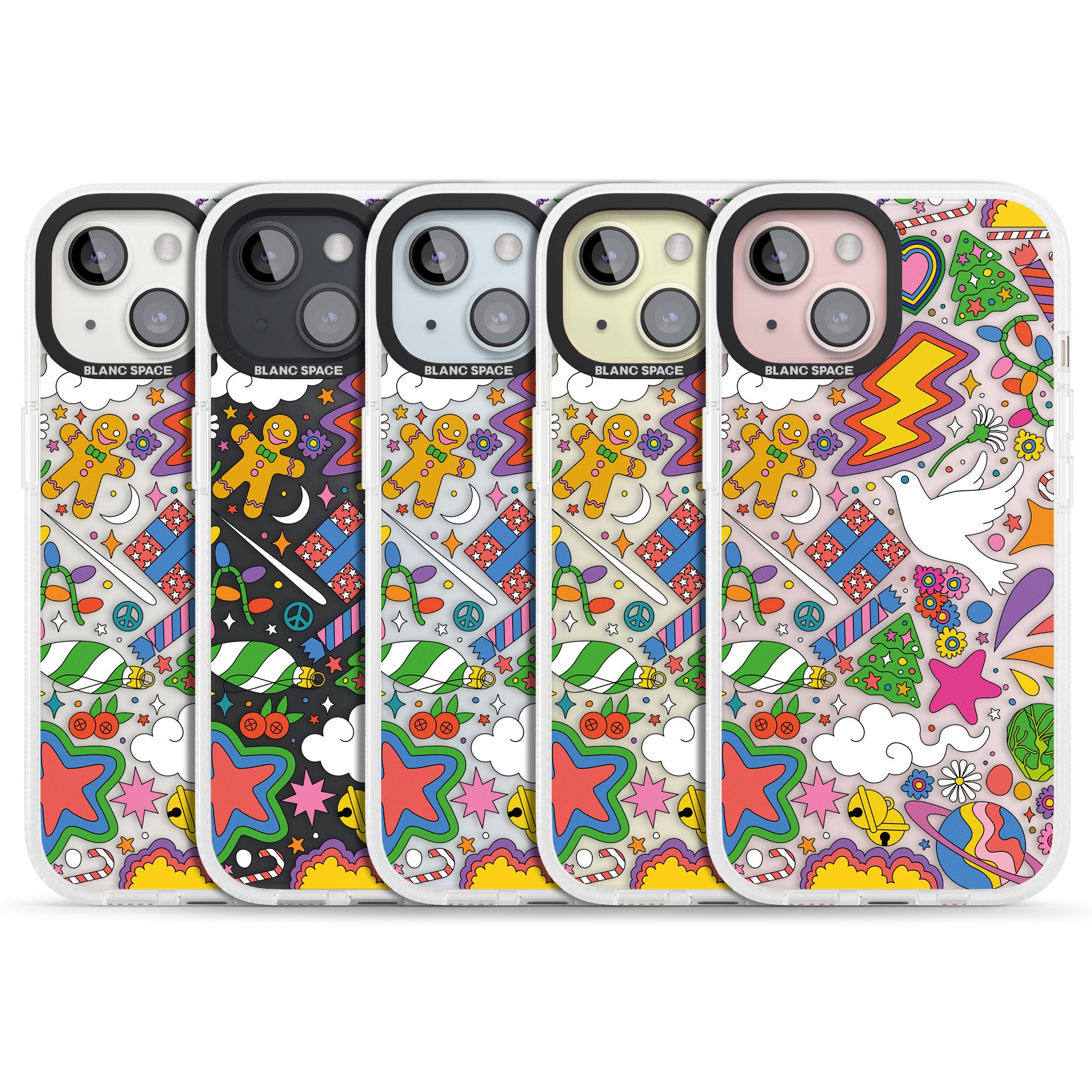 Whimsical Wonderland iPhone 15 / 14 / 13 Clear Case Impact Air - Blanc Space