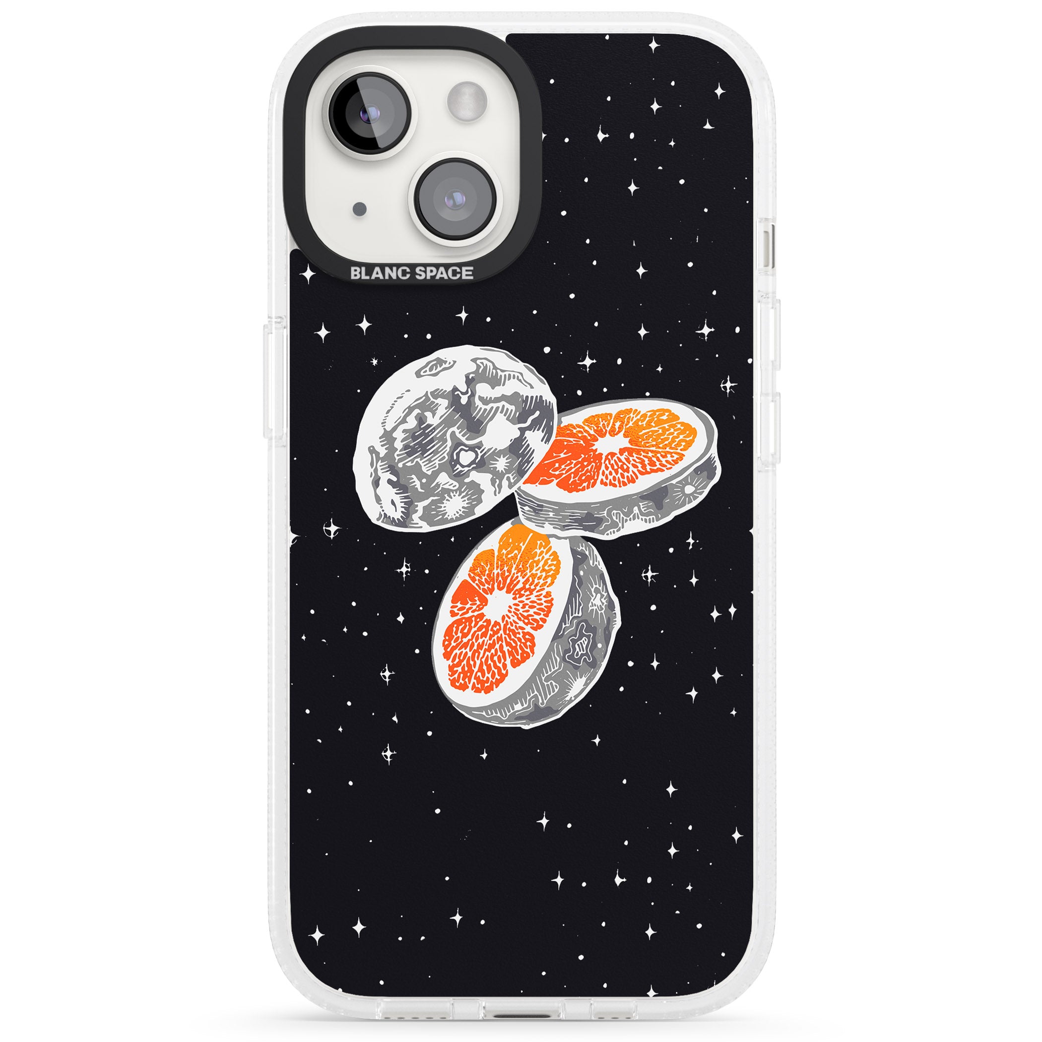 Blood Orange Moon iPhone 15 / 14 / 13 Clear Case Impact Air - Blanc Space