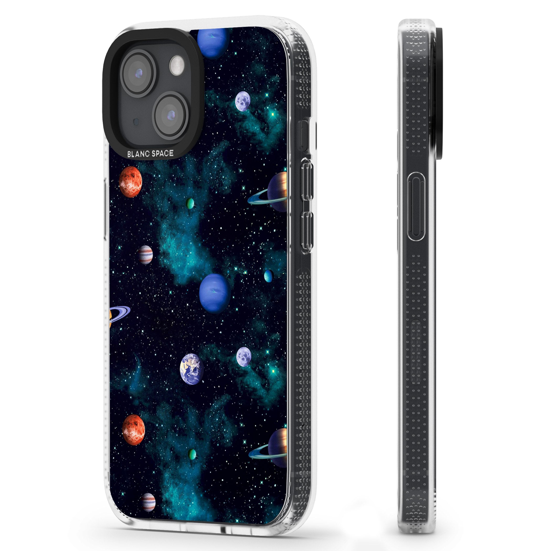 Deep Space iPhone 15 / 14 / 13 Clear Case Impact Air - Blanc Space