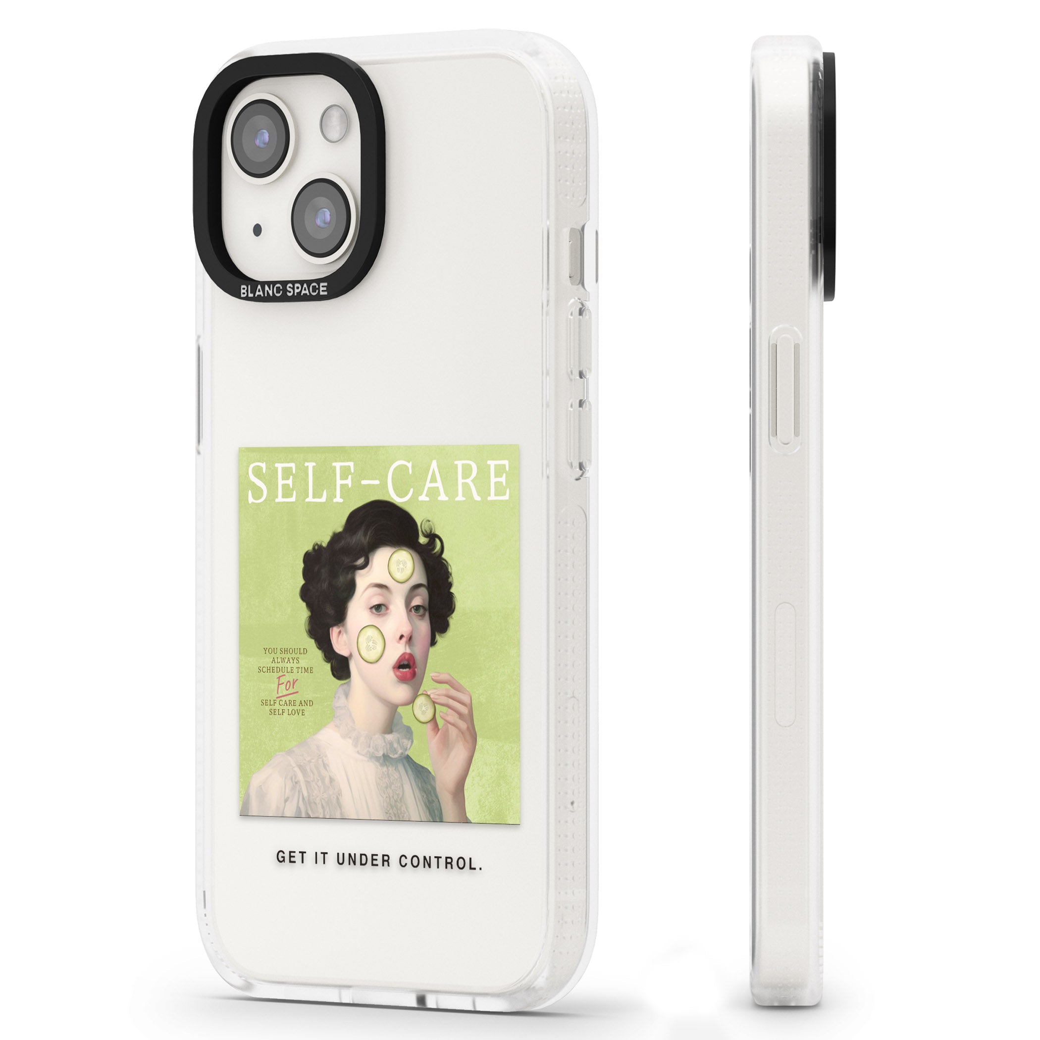 Self-Care iPhone 15 / 14 / 13 Clear Case Impact Air - Blanc Space