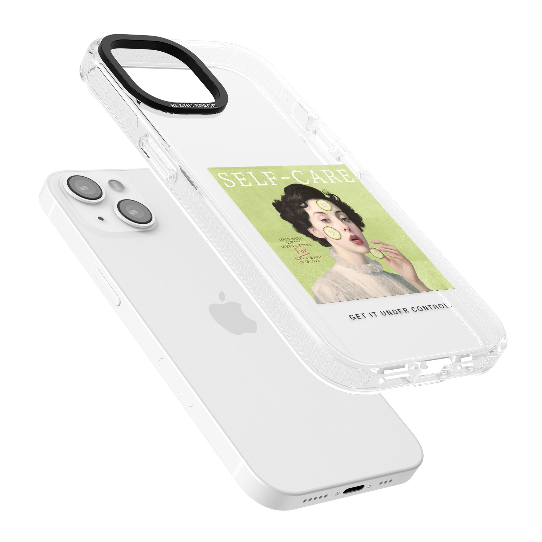 Self-Care iPhone 15 / 14 / 13 Clear Case Impact Air - Blanc Space