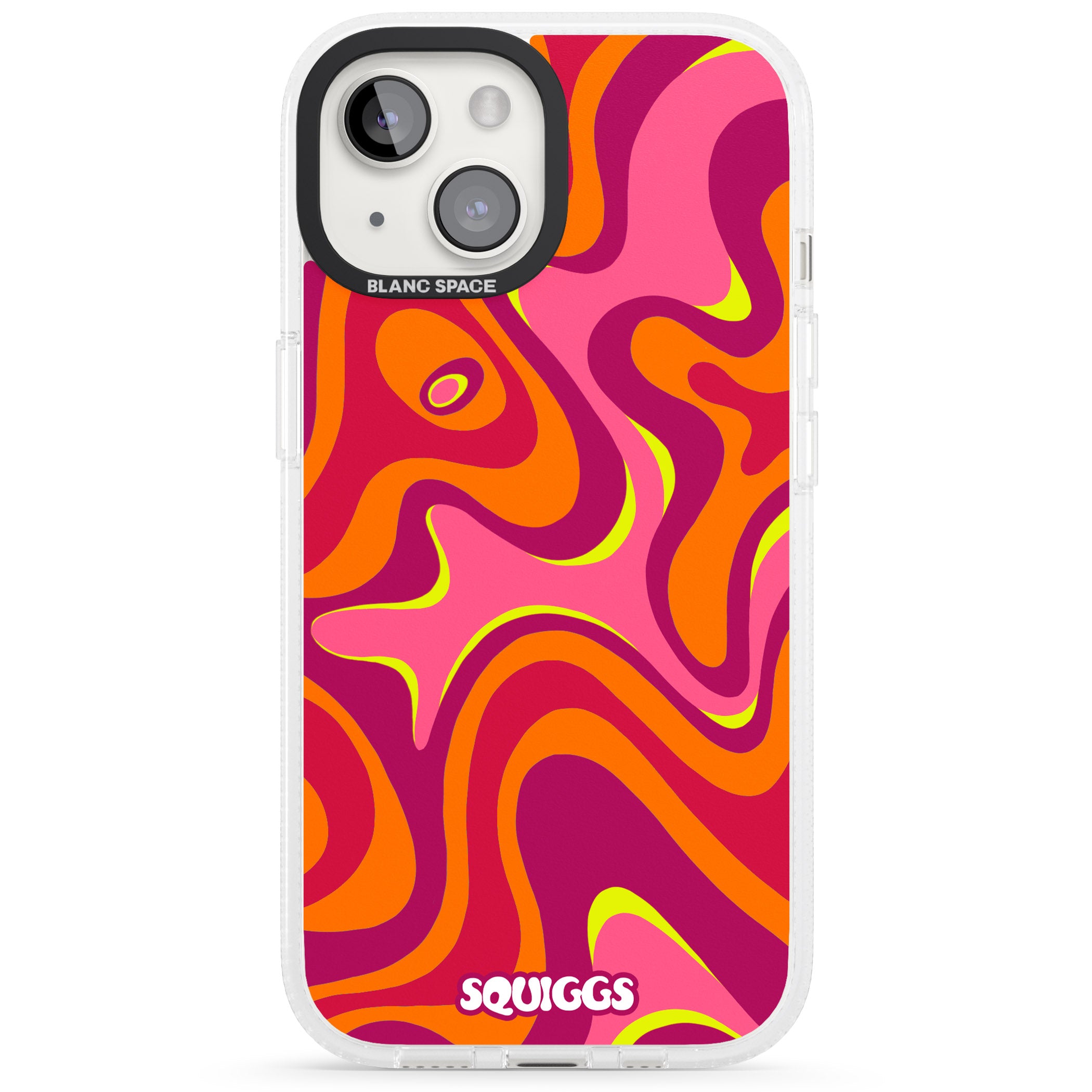 Hot Lava iPhone 15 / 14 / 13 Clear Case Impact Air - Blanc Space