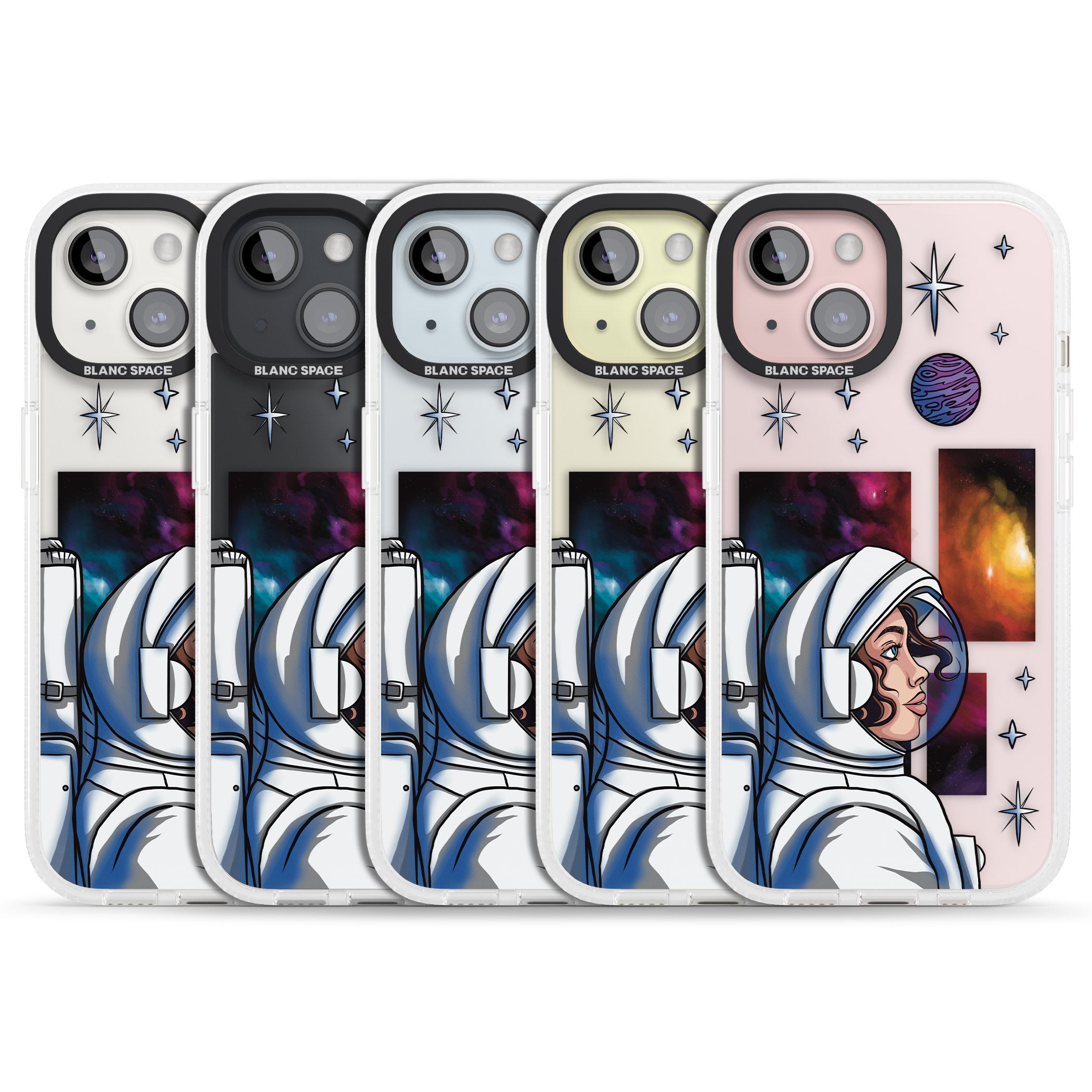 Cosmic Ambition iPhone 15 / 14 / 13 Clear Case Impact Air - Blanc Space