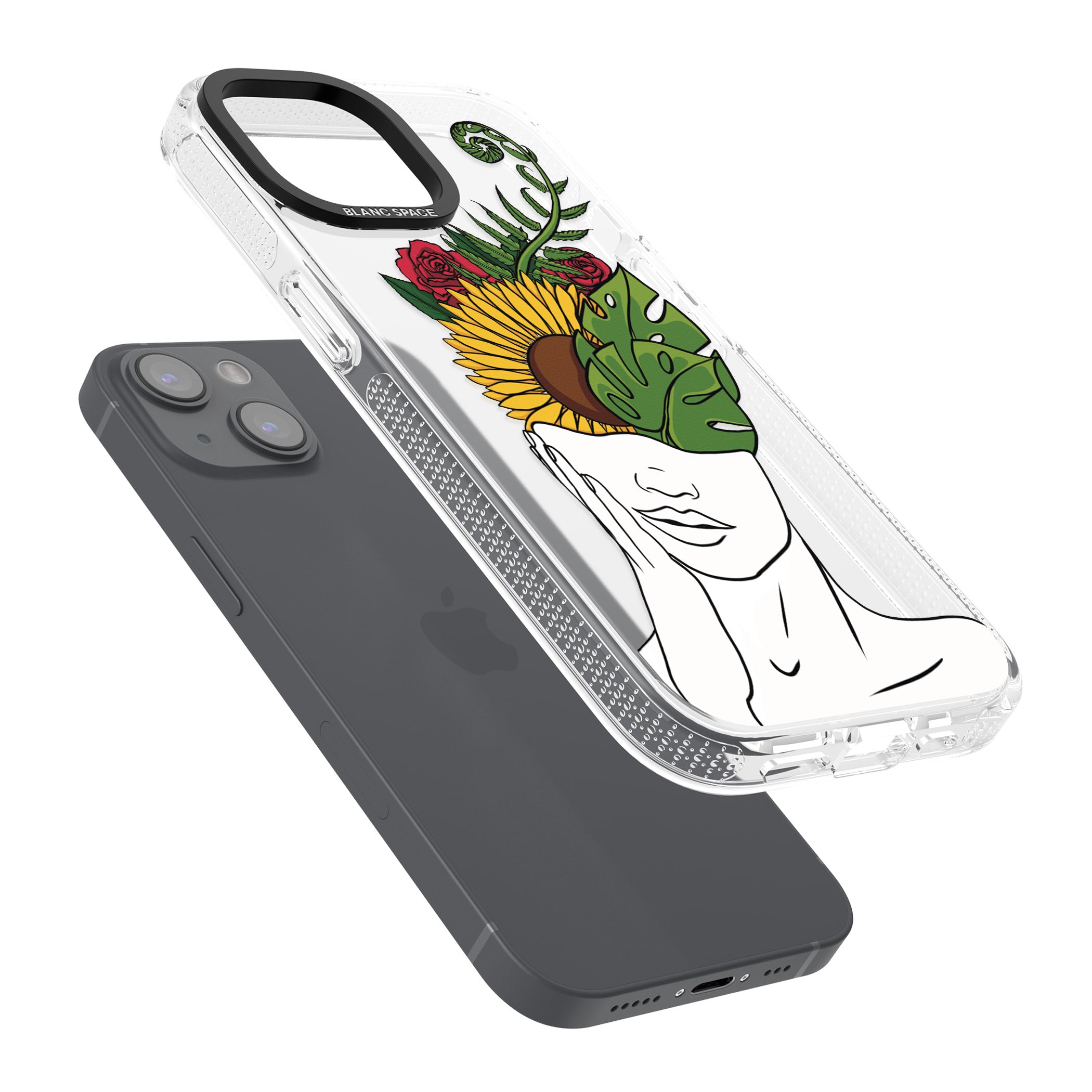 Let The Mind Flourish iPhone 15 / 14 / 13 Clear Case Impact Air - Blanc Space