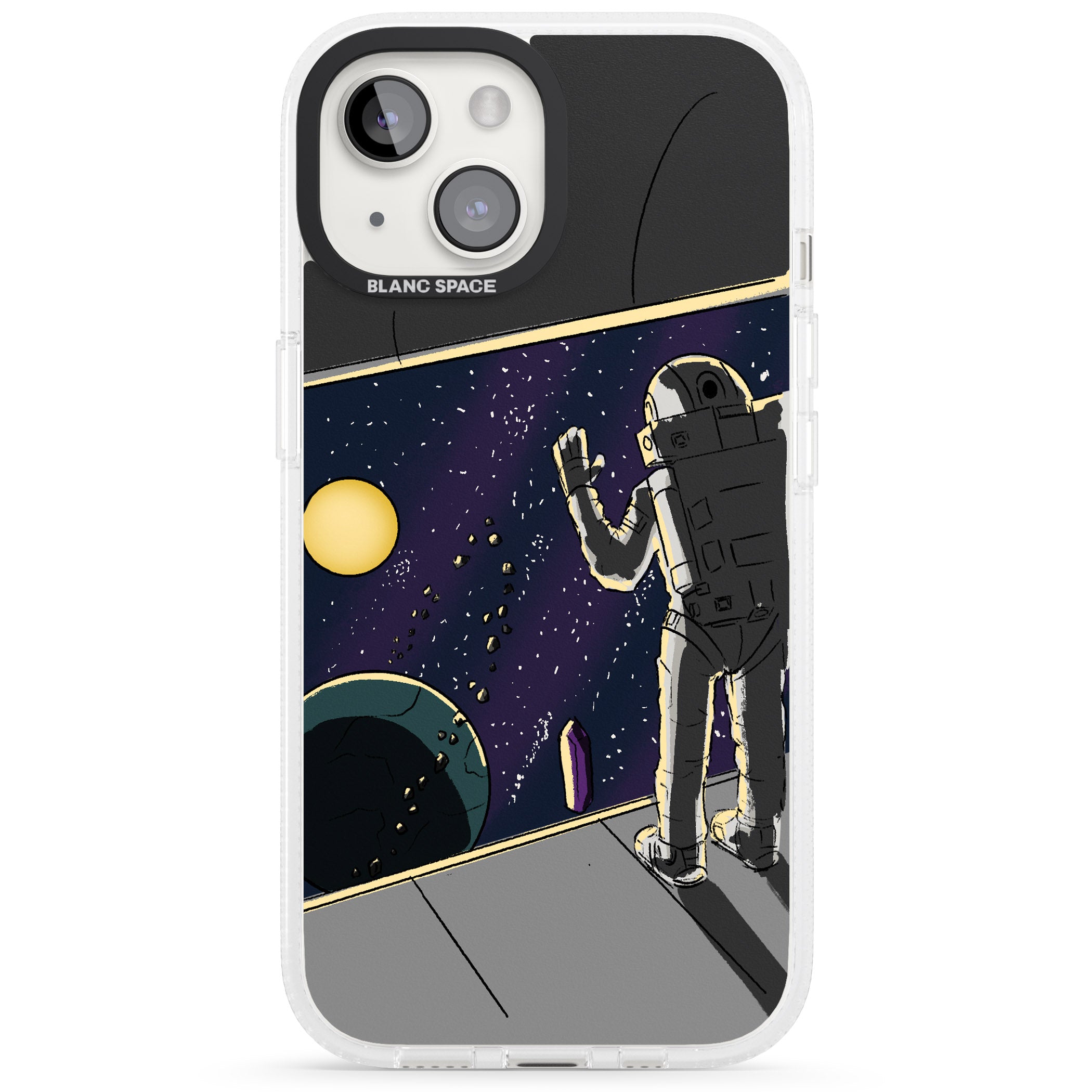 Home iPhone 15 / 14 / 13 Clear Case Impact Air - Blanc Space