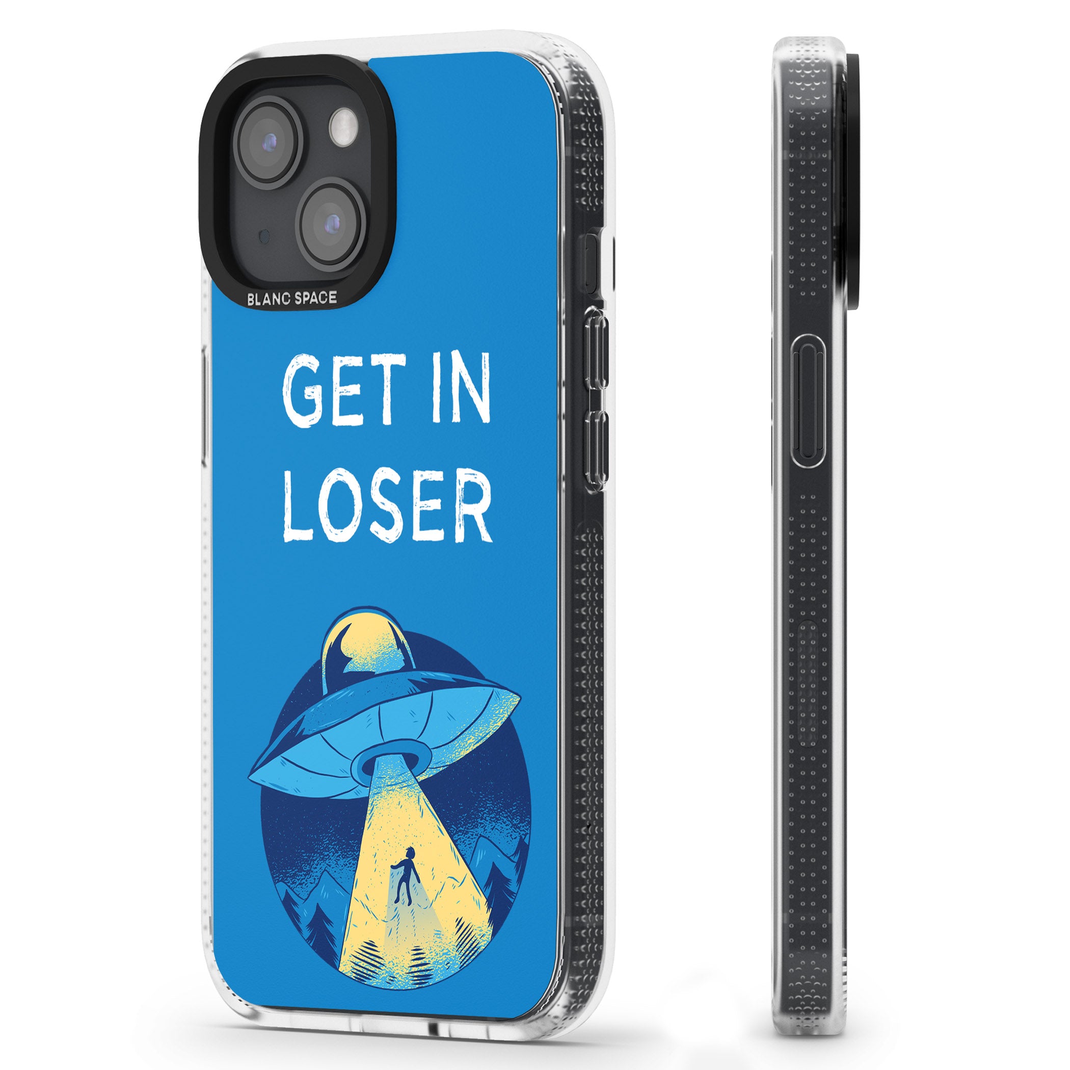 Get in Loser UFO iPhone 15 / 14 / 13 Clear Case Impact Air - Blanc Space