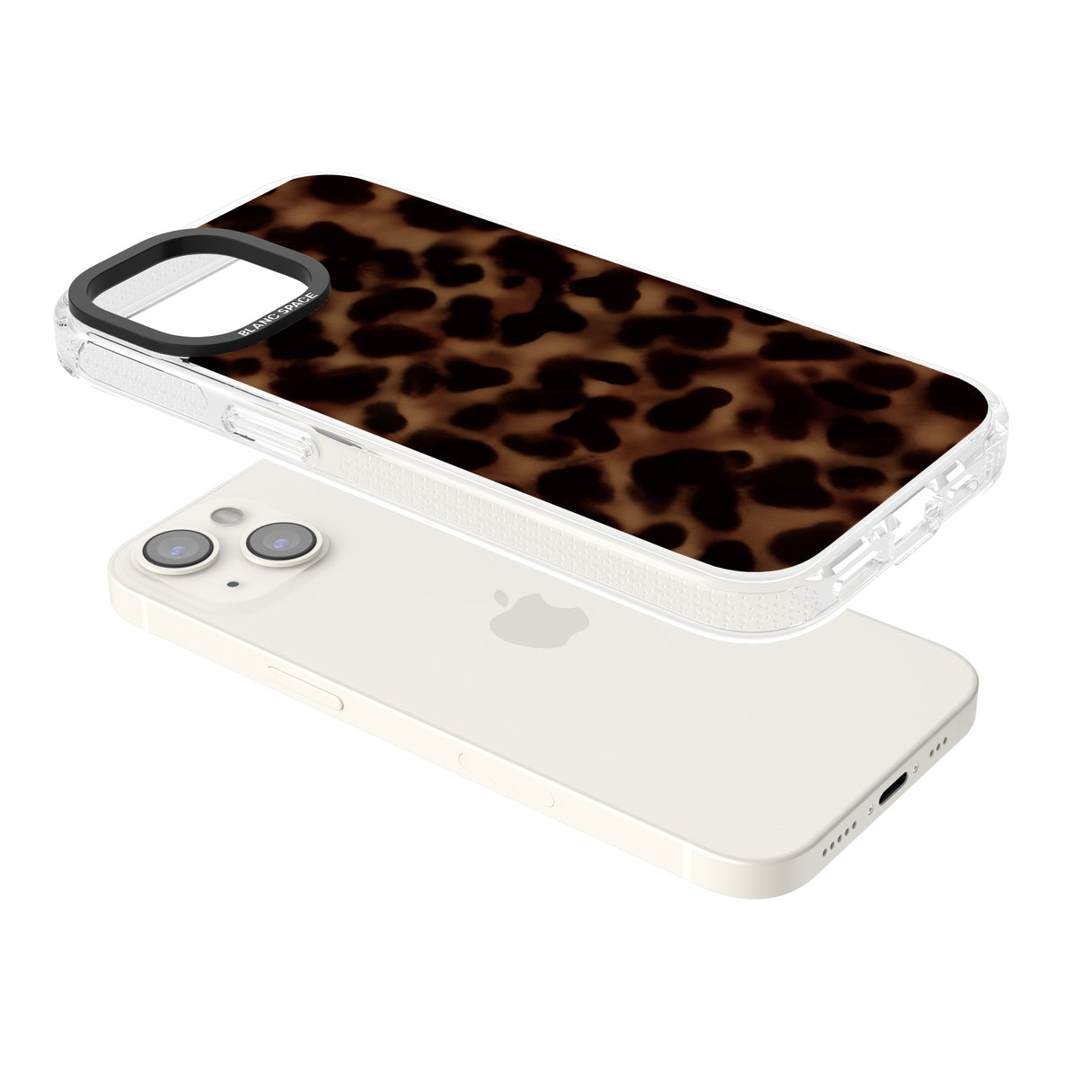 Dark Tortoise Shell old money iPhone case featuring a dark tortoiseshell pattern with amber and black animal print tones iPhone 12 / 12 Pro / iPhone 12 / iPhone 12 Pro / iPhone 13 / iPhone 14 / iPhone 14 Plus / iPhone 15 / iPhone 15 Plus Impact Air Phone Case angled