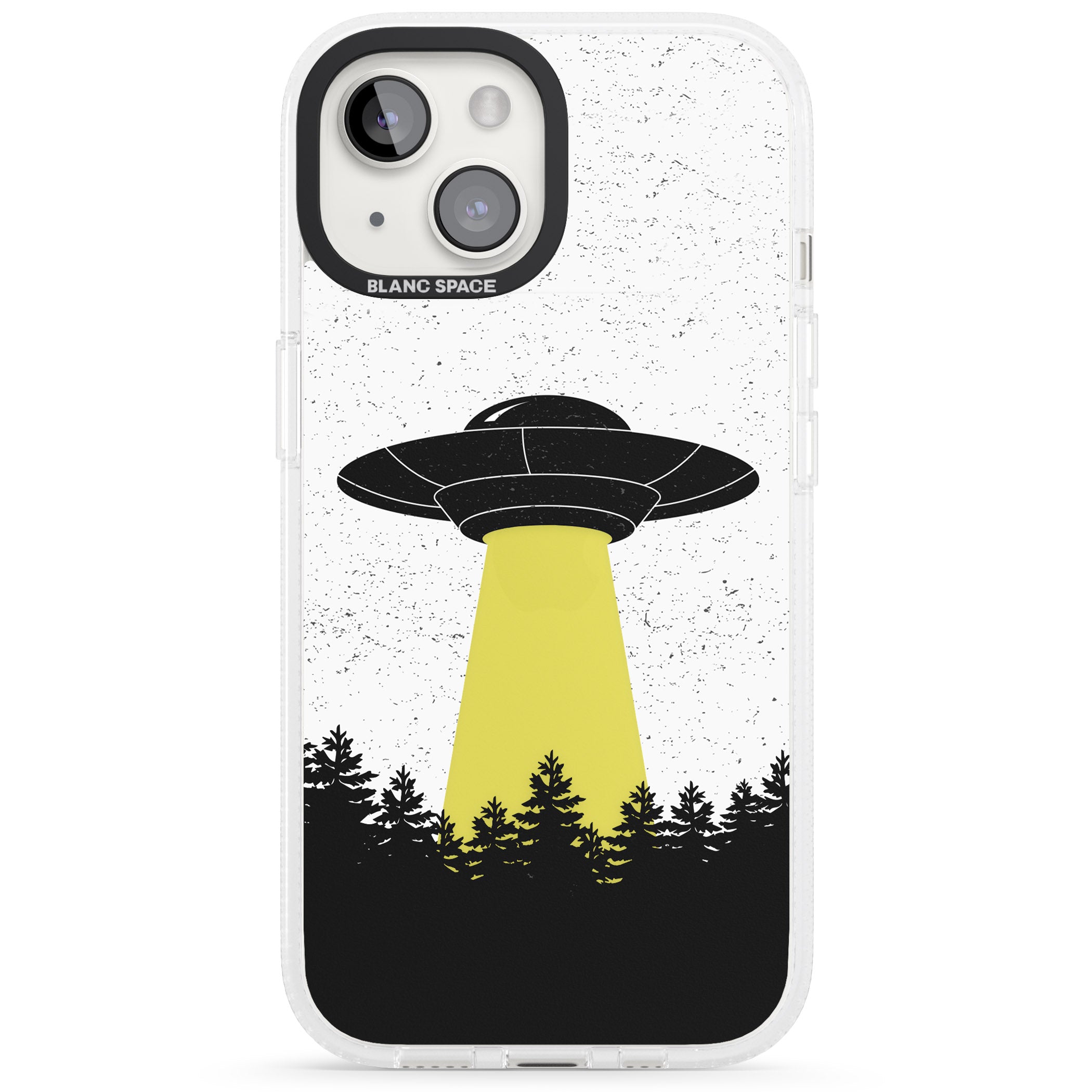Alien Abduction iPhone 15 / 14 / 13 Clear Case Impact Air - Blanc Space