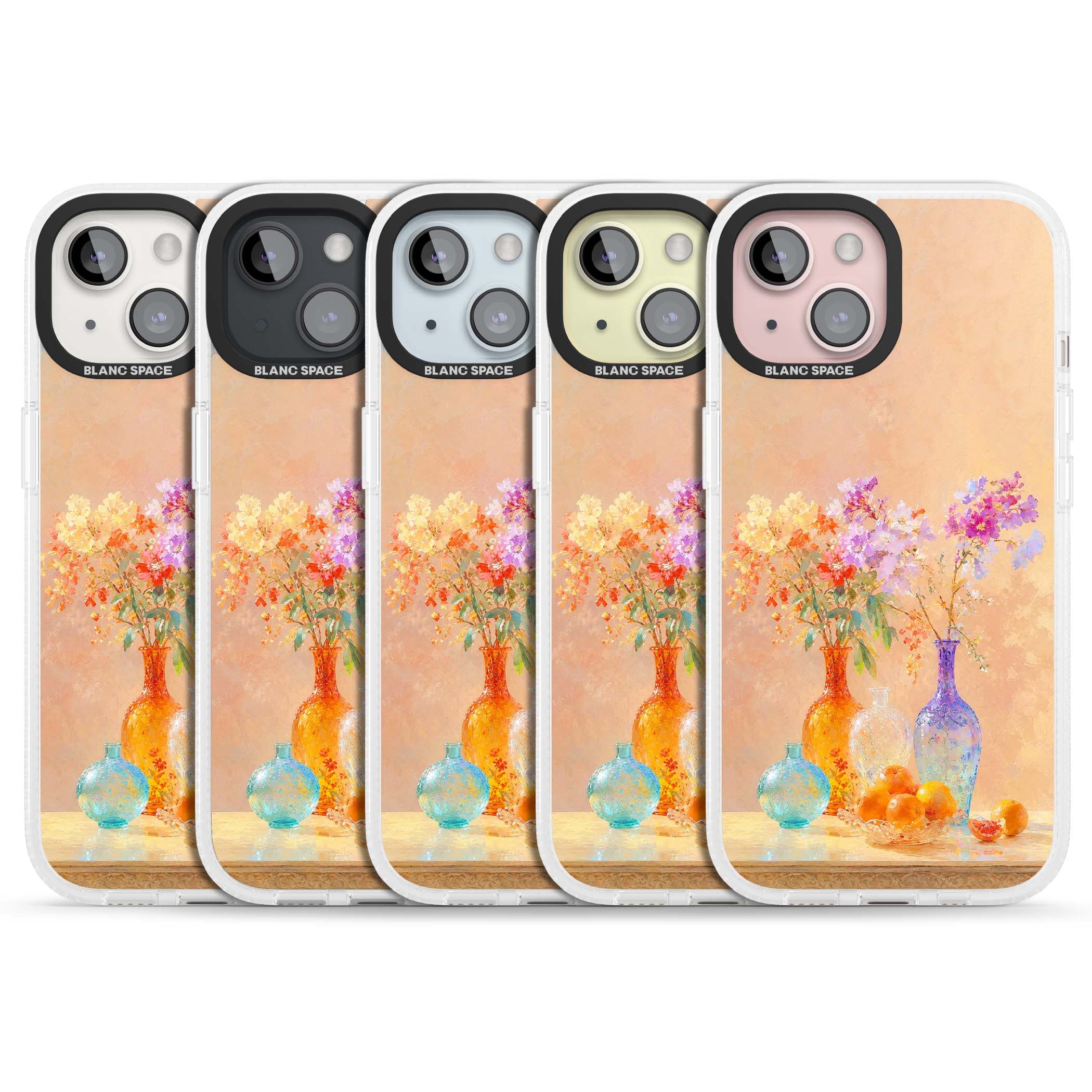 Peach Glass art iPhone case | Clear Case Impact Air case for iPhone 15, iPhone 15 Plus