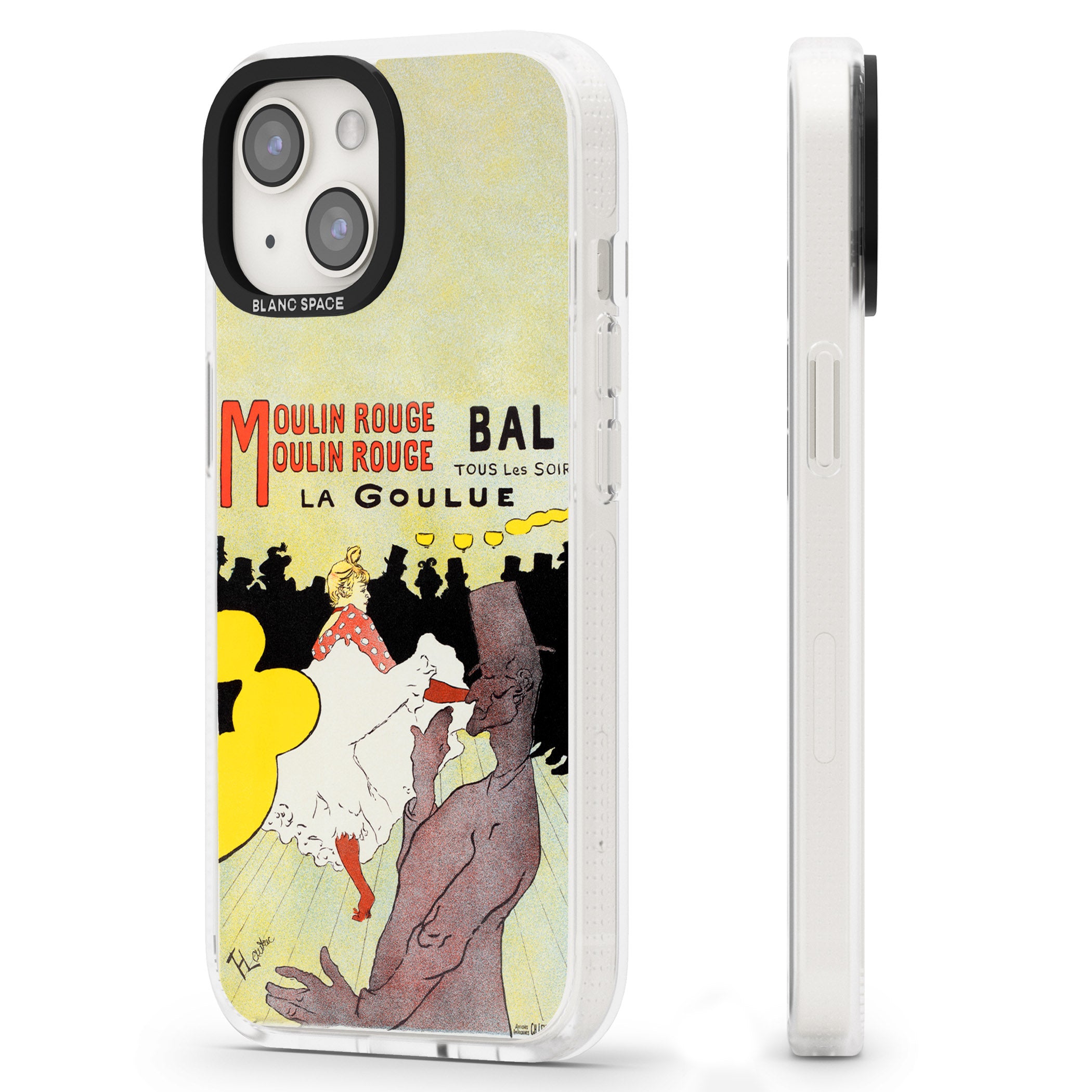 Moulin Rouge Poster iPhone 15 / 14 / 13 Clear Case Impact Air - Blanc Space