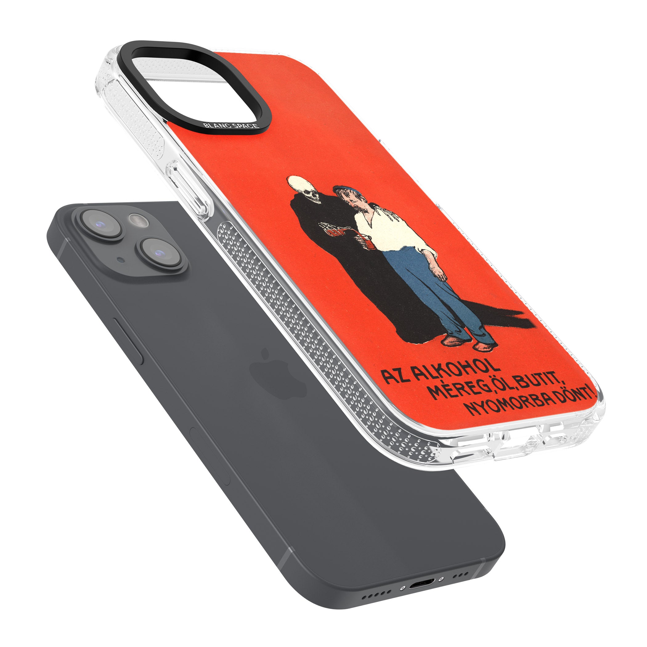 Az Alkohol Poster iPhone 15 / 14 / 13 Clear Case Impact Air - Blanc Space