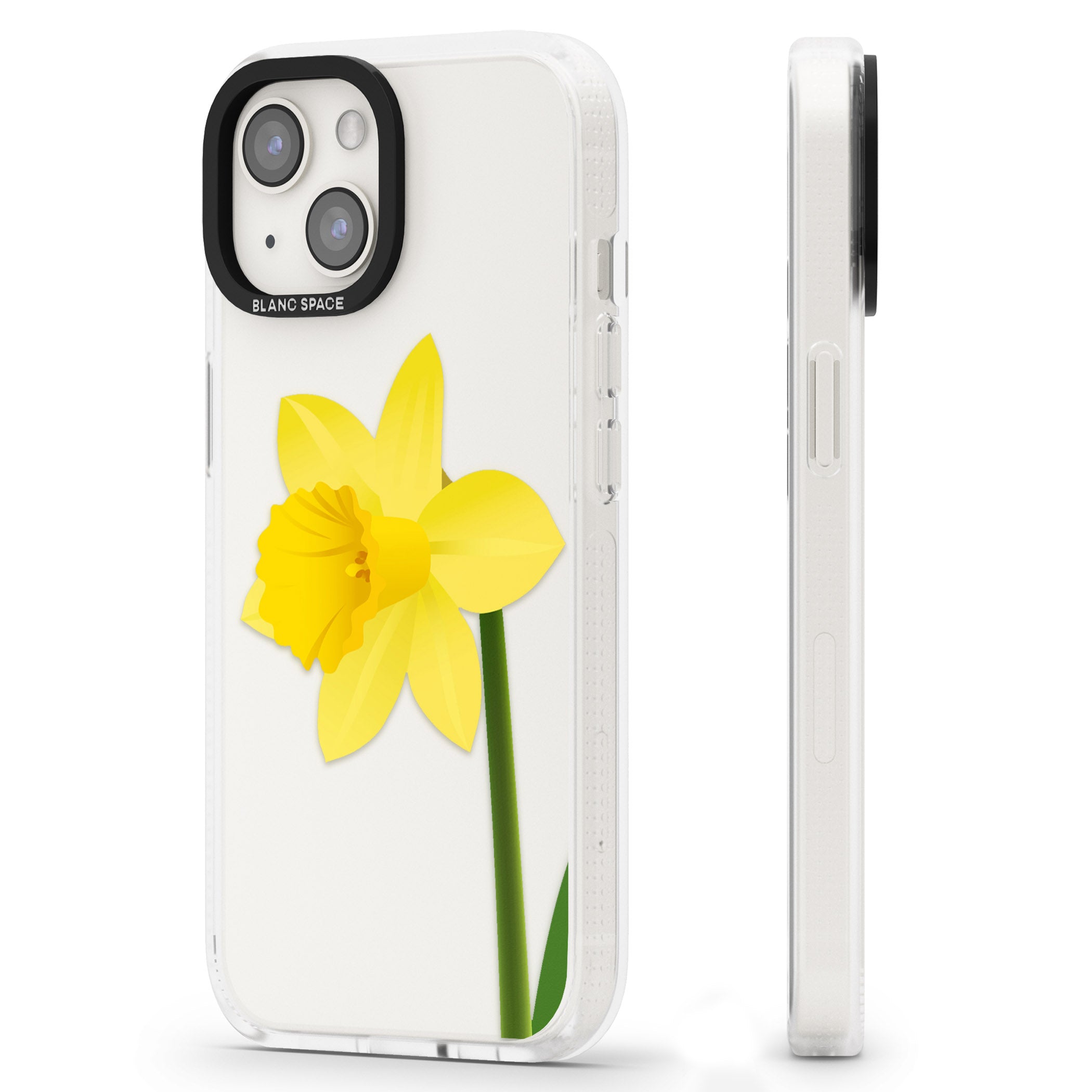 Daffodil iPhone 15 / 14 / 13 Clear Case Impact Air - Blanc Space