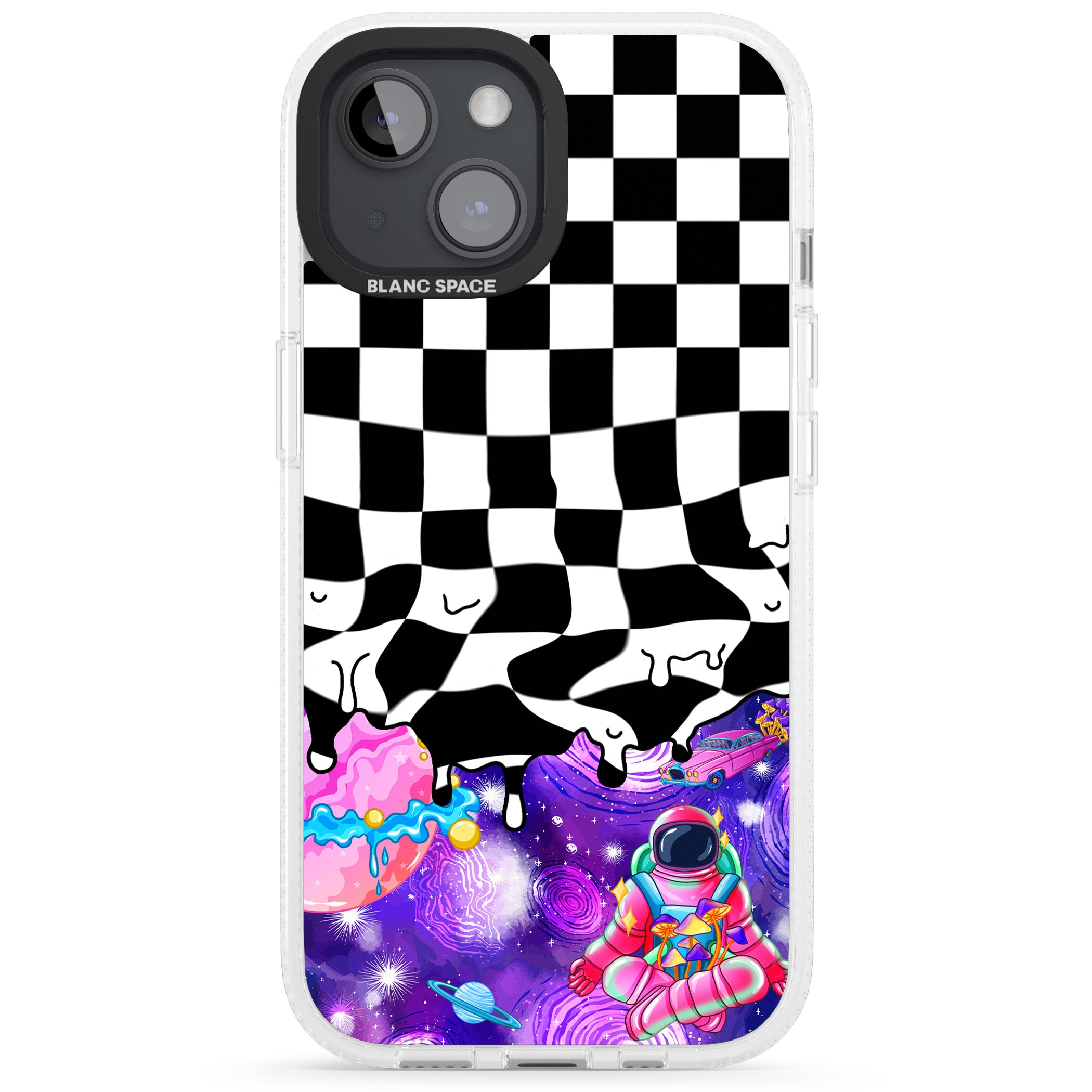 Washed Out iPhone 15 / 14 / 13 Clear Case Impact Air - Blanc Space