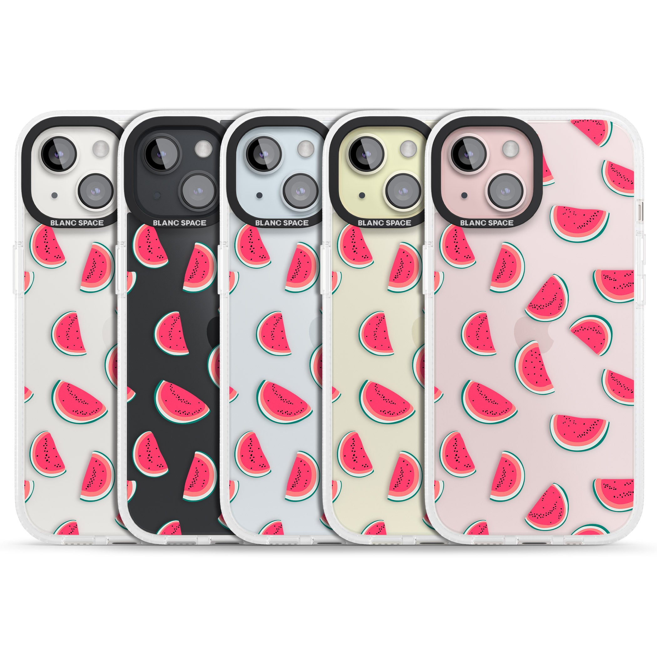 Watermelon Slices - Clear iPhone 15 / 14 / 13 Clear Case Impact Air - Blanc Space