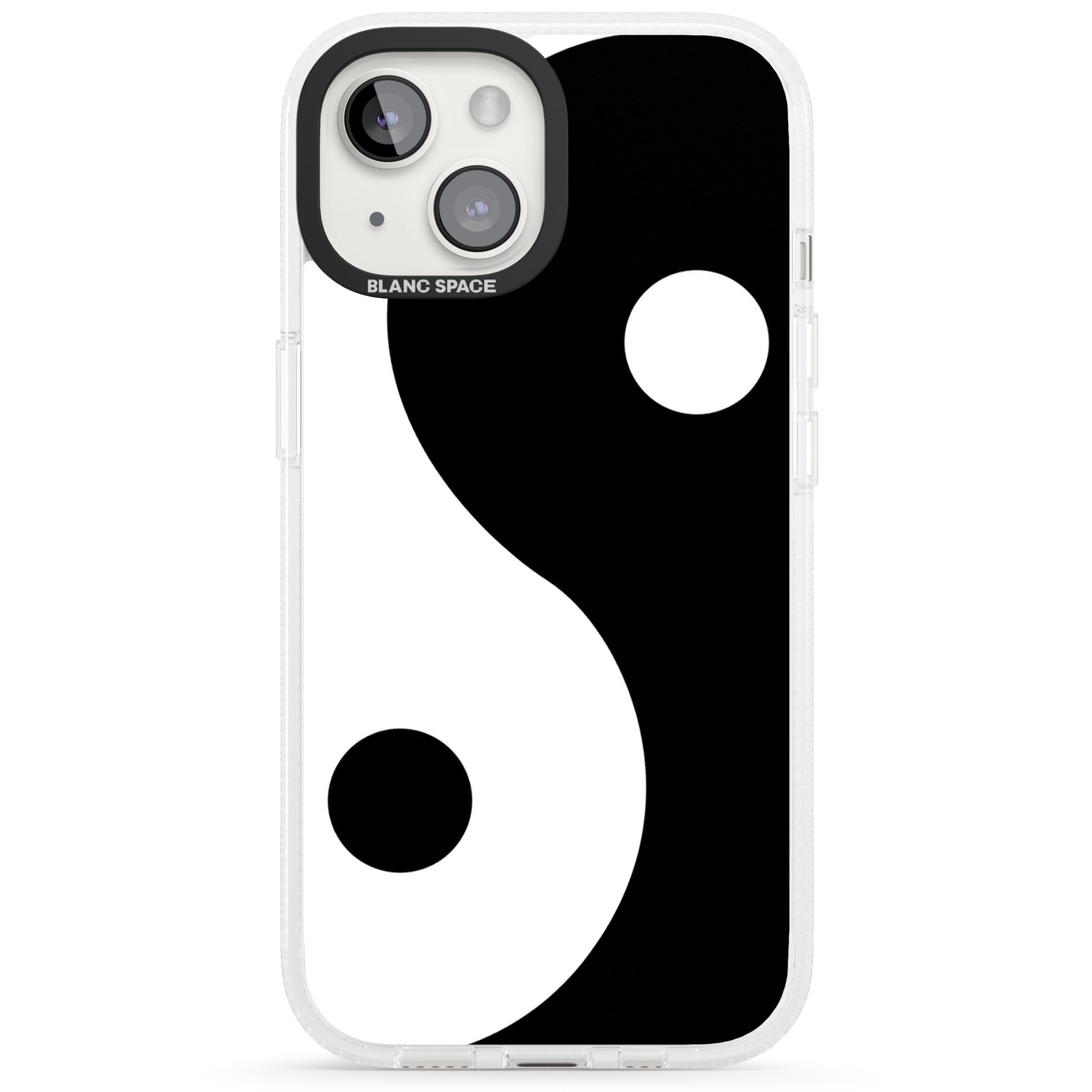 Large Yin Yang iPhone 15 / 14 / 13 Clear Case Impact Air - Blanc Space