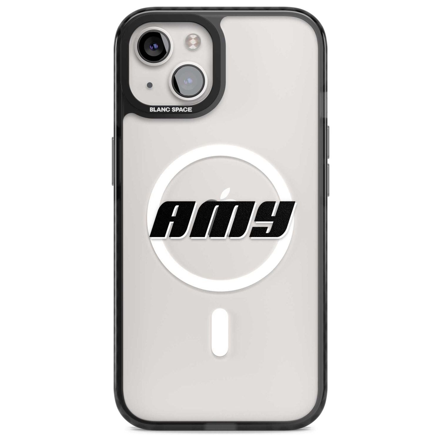 Personalised Clear Text 1C Custom Phone Case iPhone 15 Plus / Magsafe Black Impact Case,iPhone 15 / Magsafe Black Impact Case,iPhone 14 Plus / Magsafe Black Impact Case,iPhone 14 / Magsafe Black Impact Case,iPhone 13 / Magsafe Black Impact Case Blanc Space