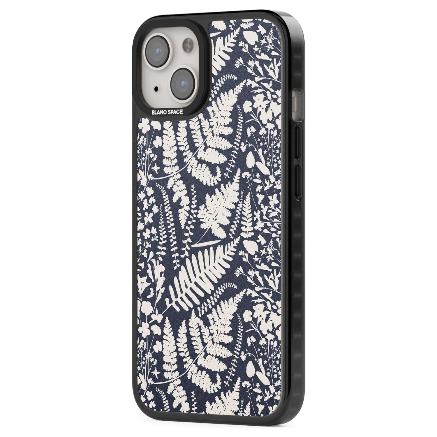 Wildflowers & Ferns On Navy