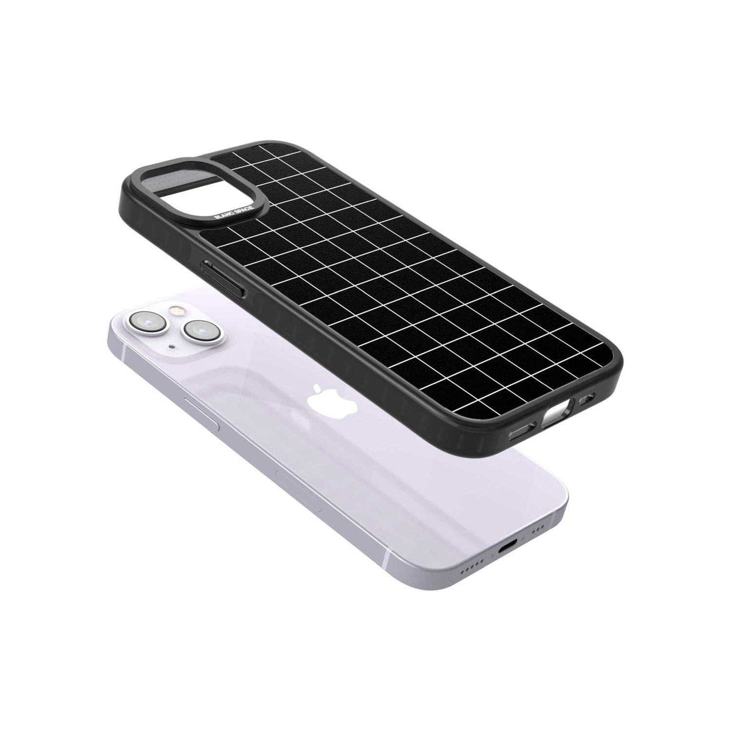 Minimalist Grid Pattern Black