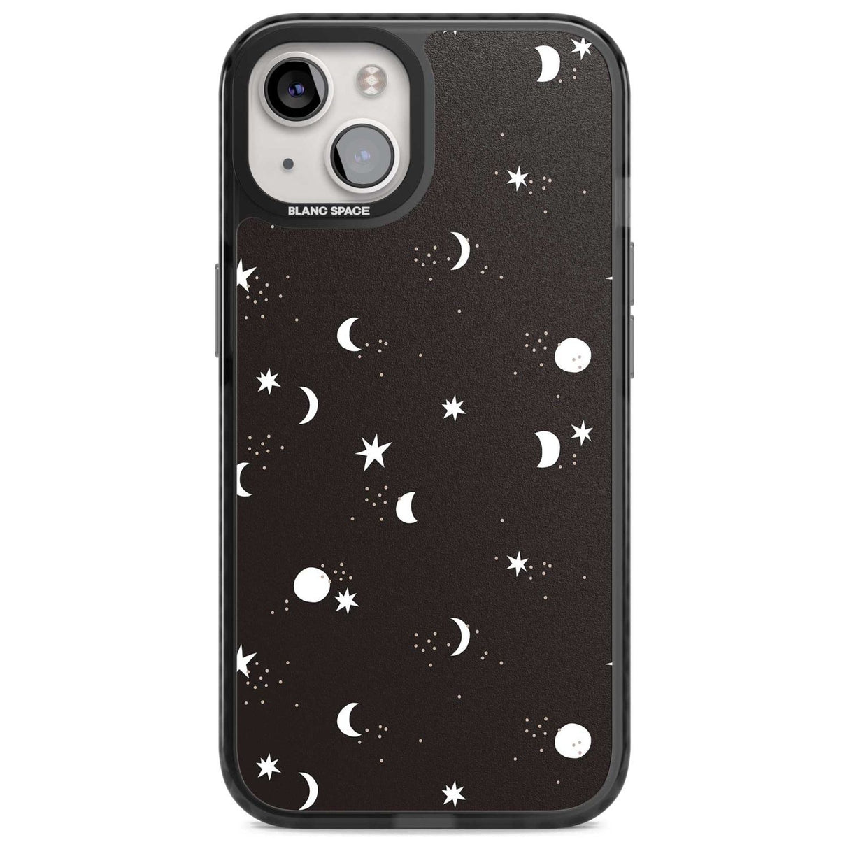 Funky Moons & Stars Phone Case iPhone 15 / Magsafe Black Impact Case,iPhone 15 Plus / Magsafe Black Impact Case,iPhone 13 / Magsafe Black Impact Case,iPhone 14 / Magsafe Black Impact Case,iPhone 14 Plus / Magsafe Black Impact Case Blanc Space