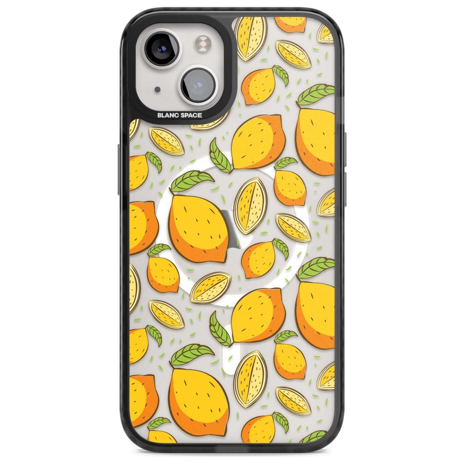 Lemon Pattern Phone Case iPhone 15 Plus / Magsafe Black Impact Case,iPhone 15 / Magsafe Black Impact Case,iPhone 14 Plus / Magsafe Black Impact Case,iPhone 14 / Magsafe Black Impact Case,iPhone 13 / Magsafe Black Impact Case Blanc Space
