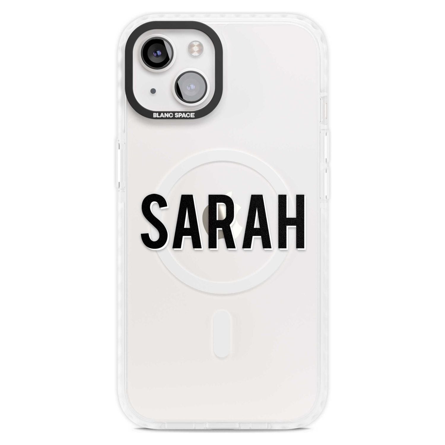 Personalised Clear Text 1A Custom Phone Case iPhone 15 Plus / Magsafe Impact Case,iPhone 15 / Magsafe Impact Case Blanc Space