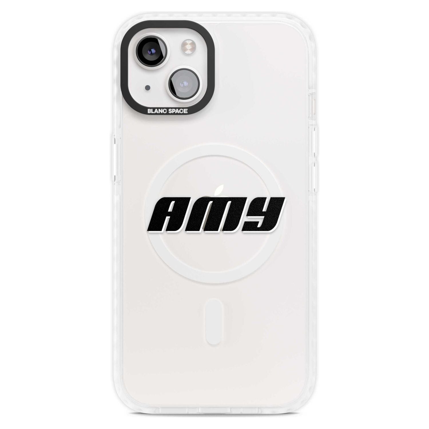 Personalised Clear Text 1C Custom Phone Case iPhone 15 Plus / Magsafe Impact Case,iPhone 15 / Magsafe Impact Case Blanc Space