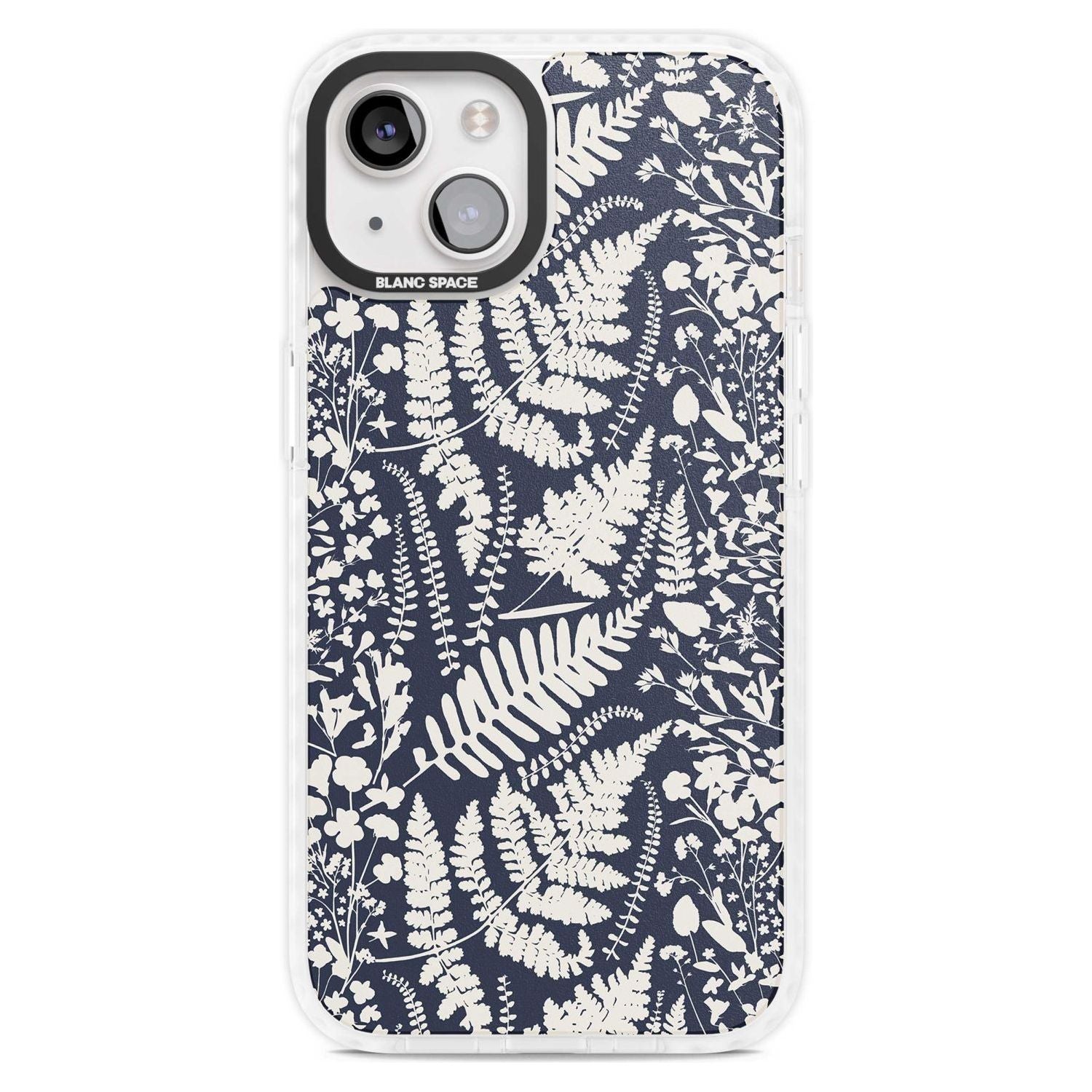 Wildflowers & Ferns On Navy