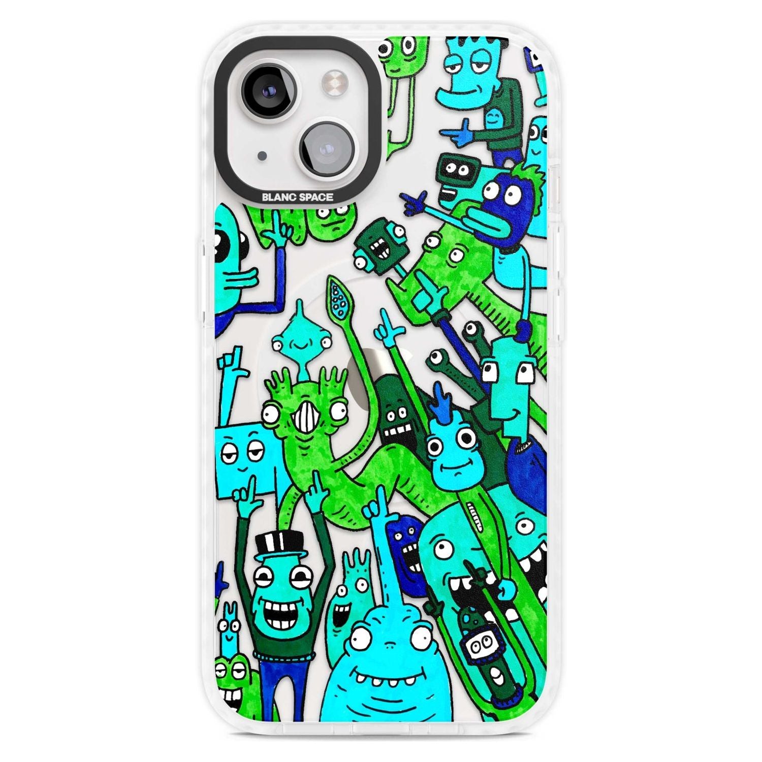 Don't Point Phone Case iPhone 15 Plus / Magsafe Impact Case,iPhone 15 / Magsafe Impact Case Blanc Space