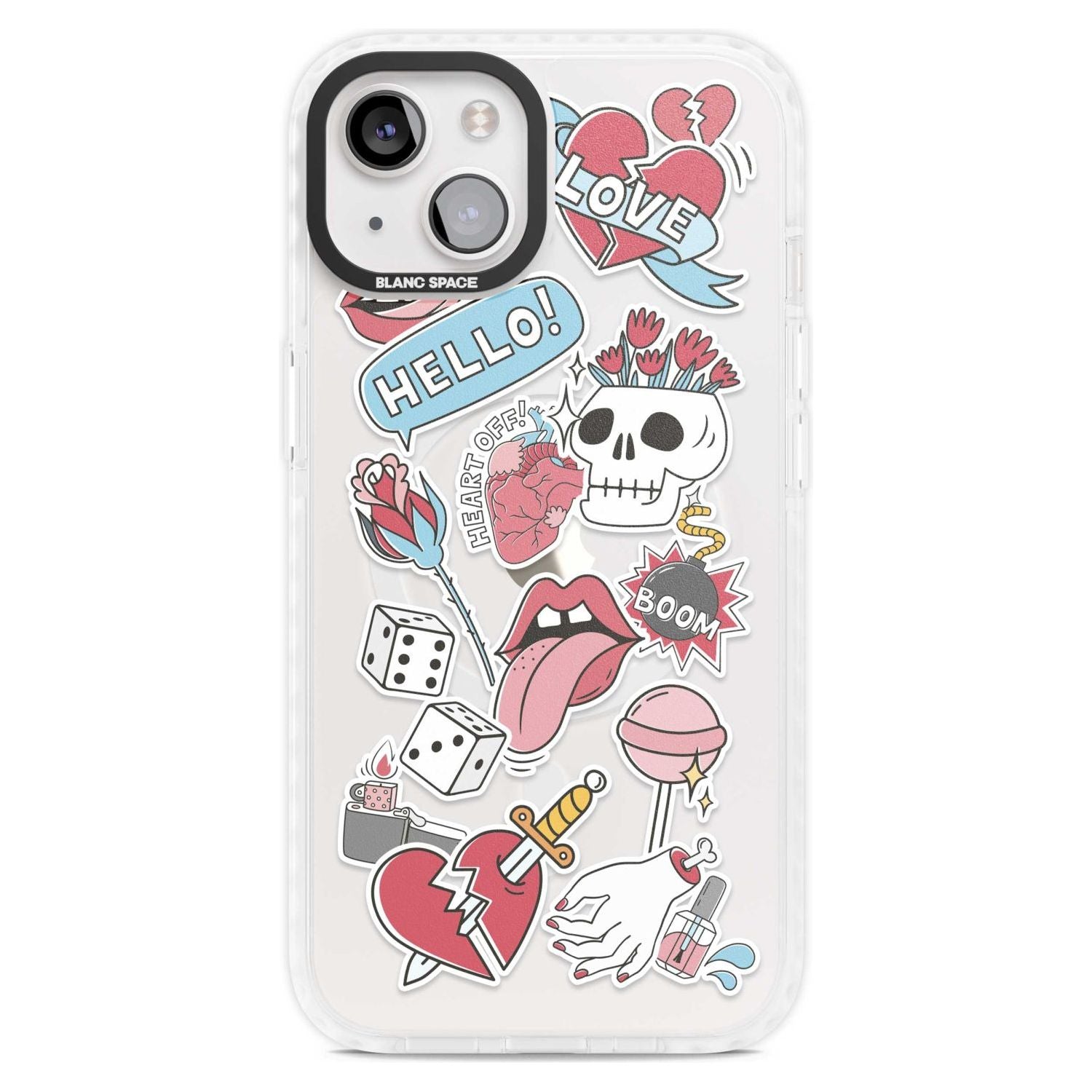 Skull & Flowers Stickers