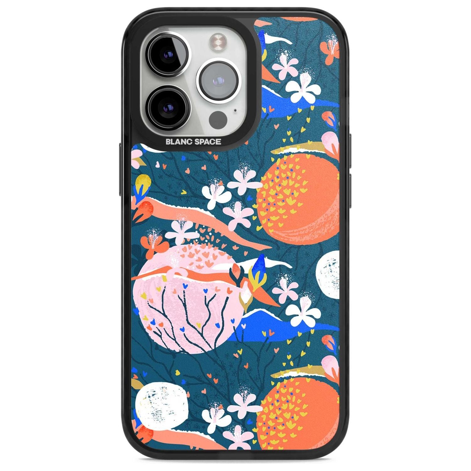 Bright Circles Abstract Phone Case iPhone 15 Pro Max / Magsafe Black Impact Case,iPhone 15 Pro / Magsafe Black Impact Case,iPhone 14 Pro Max / Magsafe Black Impact Case,iPhone 14 Pro / Magsafe Black Impact Case,iPhone 13 Pro / Magsafe Black Impact Case Blanc Space