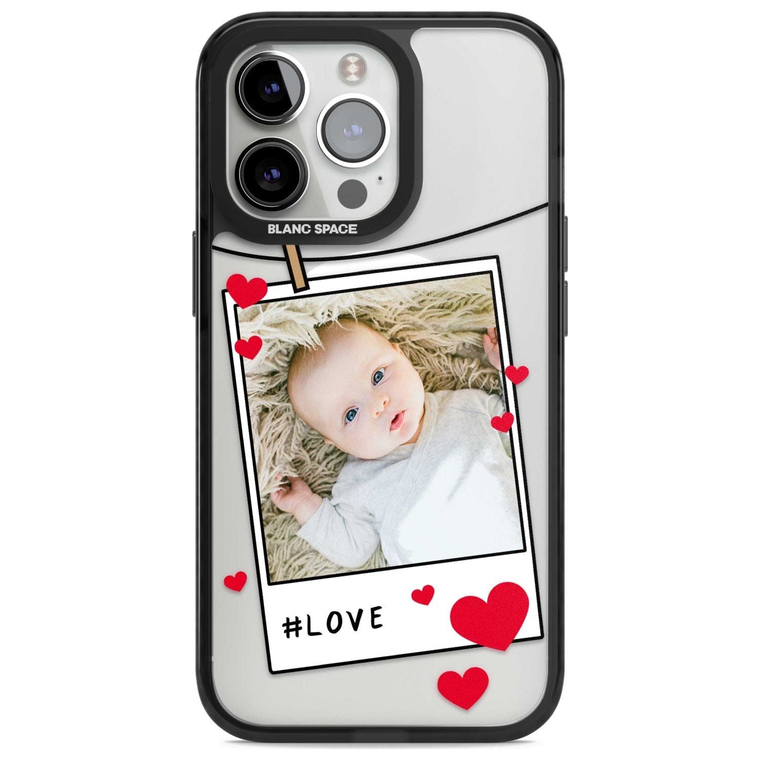 Personalised Love Instant Film Photo Custom Phone Case iPhone 15 Pro Max / Magsafe Black Impact Case,iPhone 15 Pro / Magsafe Black Impact Case,iPhone 14 Pro Max / Magsafe Black Impact Case,iPhone 14 Pro / Magsafe Black Impact Case,iPhone 13 Pro / Magsafe Black Impact Case Blanc Space