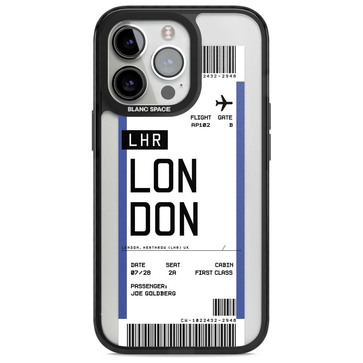 Personalised London Boarding Pass Custom Phone Case iPhone 15 Pro Max / Magsafe Black Impact Case,iPhone 15 Pro / Magsafe Black Impact Case,iPhone 14 Pro Max / Magsafe Black Impact Case,iPhone 14 Pro / Magsafe Black Impact Case,iPhone 13 Pro / Magsafe Black Impact Case Blanc Space