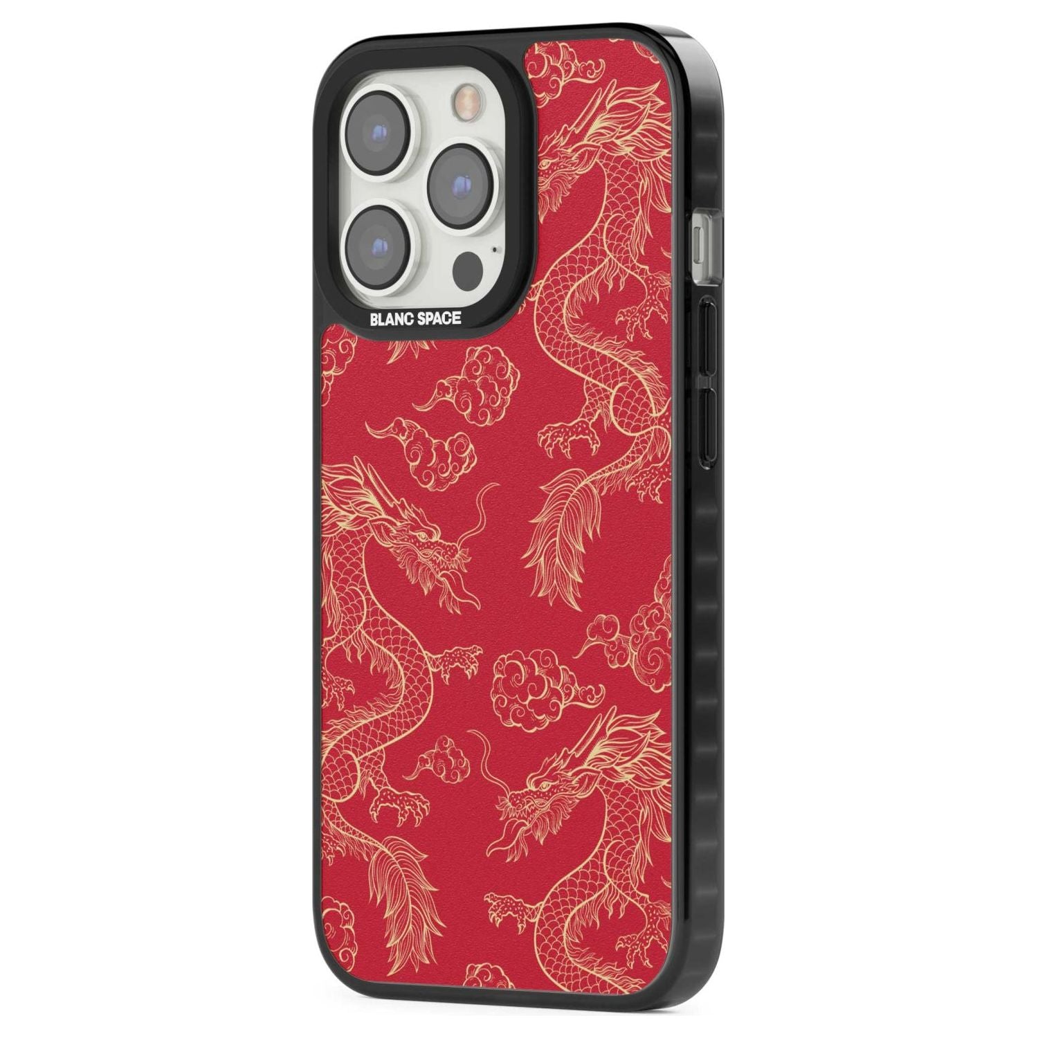 Red And Gold Dragon Pattern