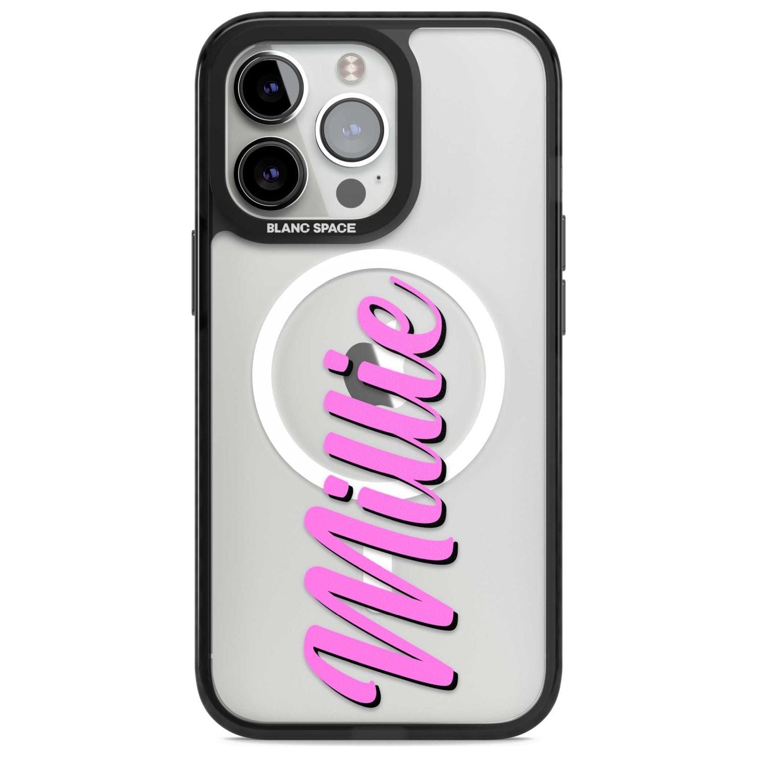 Personalised Clear Text 3C Custom Phone Case iPhone 15 Pro Max / Magsafe Black Impact Case,iPhone 15 Pro / Magsafe Black Impact Case,iPhone 14 Pro Max / Magsafe Black Impact Case,iPhone 14 Pro / Magsafe Black Impact Case,iPhone 13 Pro / Magsafe Black Impact Case Blanc Space
