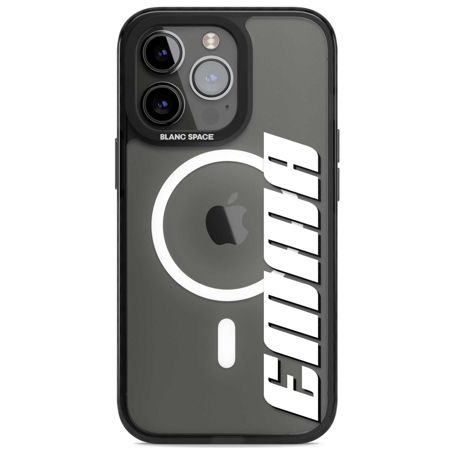 Personalised Clear Text 4B Custom Phone Case iPhone 15 Pro Max / Magsafe Black Impact Case,iPhone 15 Pro / Magsafe Black Impact Case,iPhone 14 Pro Max / Magsafe Black Impact Case,iPhone 14 Pro / Magsafe Black Impact Case,iPhone 13 Pro / Magsafe Black Impact Case Blanc Space
