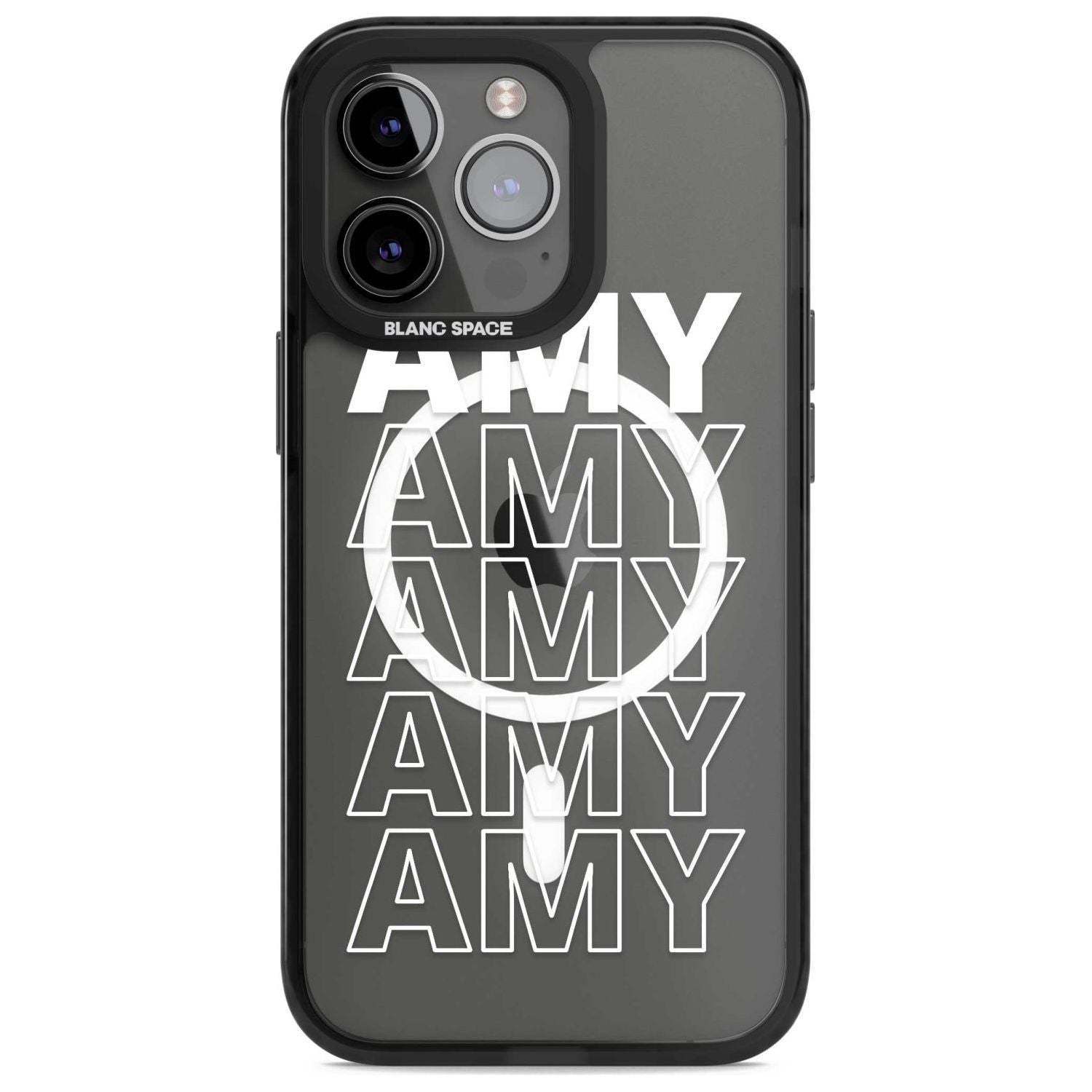 Personalised Clear Text 5C Custom Phone Case iPhone 15 Pro Max / Magsafe Black Impact Case,iPhone 15 Pro / Magsafe Black Impact Case,iPhone 14 Pro Max / Magsafe Black Impact Case,iPhone 14 Pro / Magsafe Black Impact Case,iPhone 13 Pro / Magsafe Black Impact Case Blanc Space