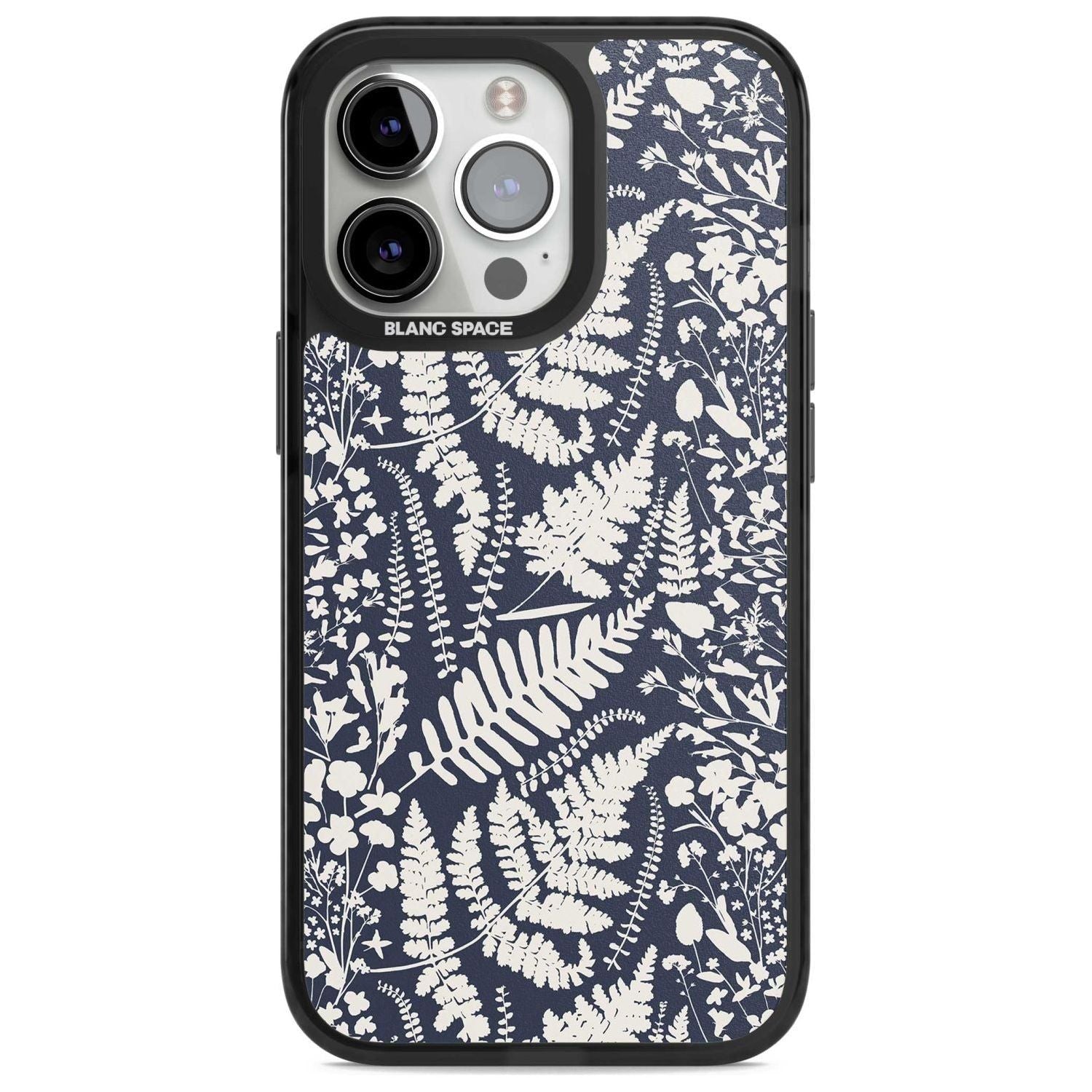 Wildflowers & Ferns On Navy
