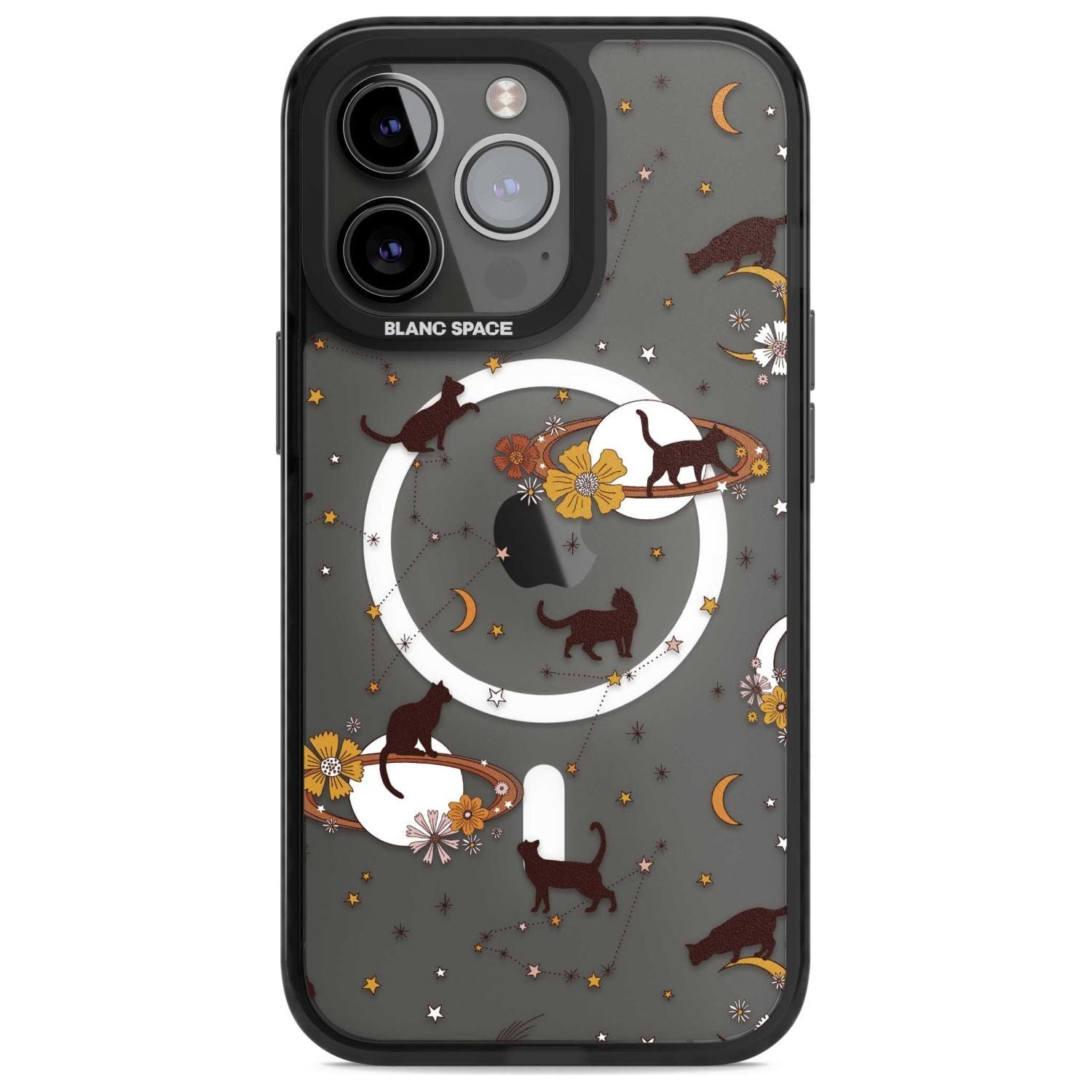 Halloween Cats and Astrology Phone Case iPhone 15 Pro Max / Magsafe Black Impact Case,iPhone 15 Pro / Magsafe Black Impact Case,iPhone 14 Pro Max / Magsafe Black Impact Case,iPhone 14 Pro / Magsafe Black Impact Case,iPhone 13 Pro / Magsafe Black Impact Case Blanc Space