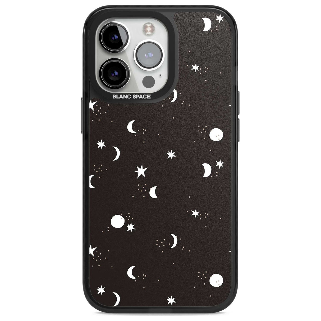 Funky Moons & Stars Phone Case iPhone 15 Pro / Magsafe Black Impact Case,iPhone 15 Pro Max / Magsafe Black Impact Case,iPhone 14 Pro Max / Magsafe Black Impact Case,iPhone 13 Pro / Magsafe Black Impact Case,iPhone 14 Pro / Magsafe Black Impact Case Blanc Space