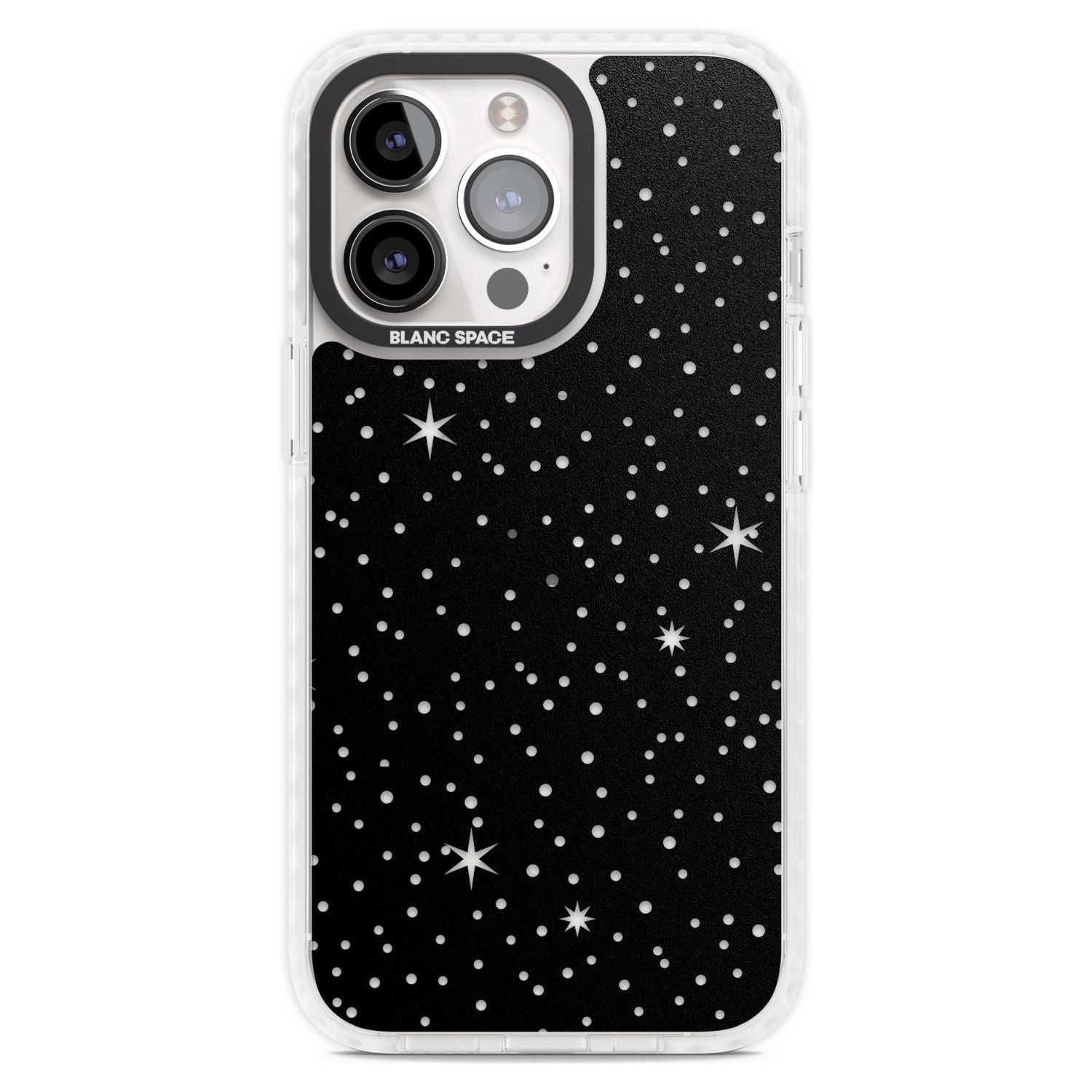Celestial Cut-Out Stars Phone Case iPhone 15 Pro Max / Magsafe Impact Case,iPhone 15 Pro / Magsafe Impact Case Blanc Space