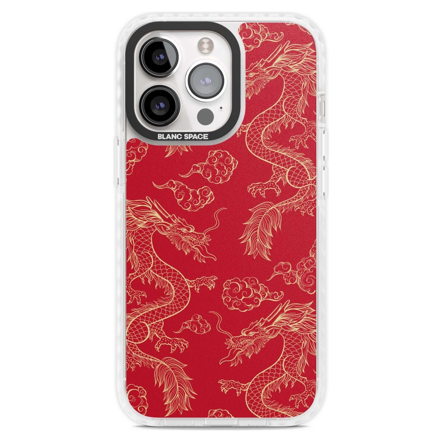 Red And Gold Dragon Pattern