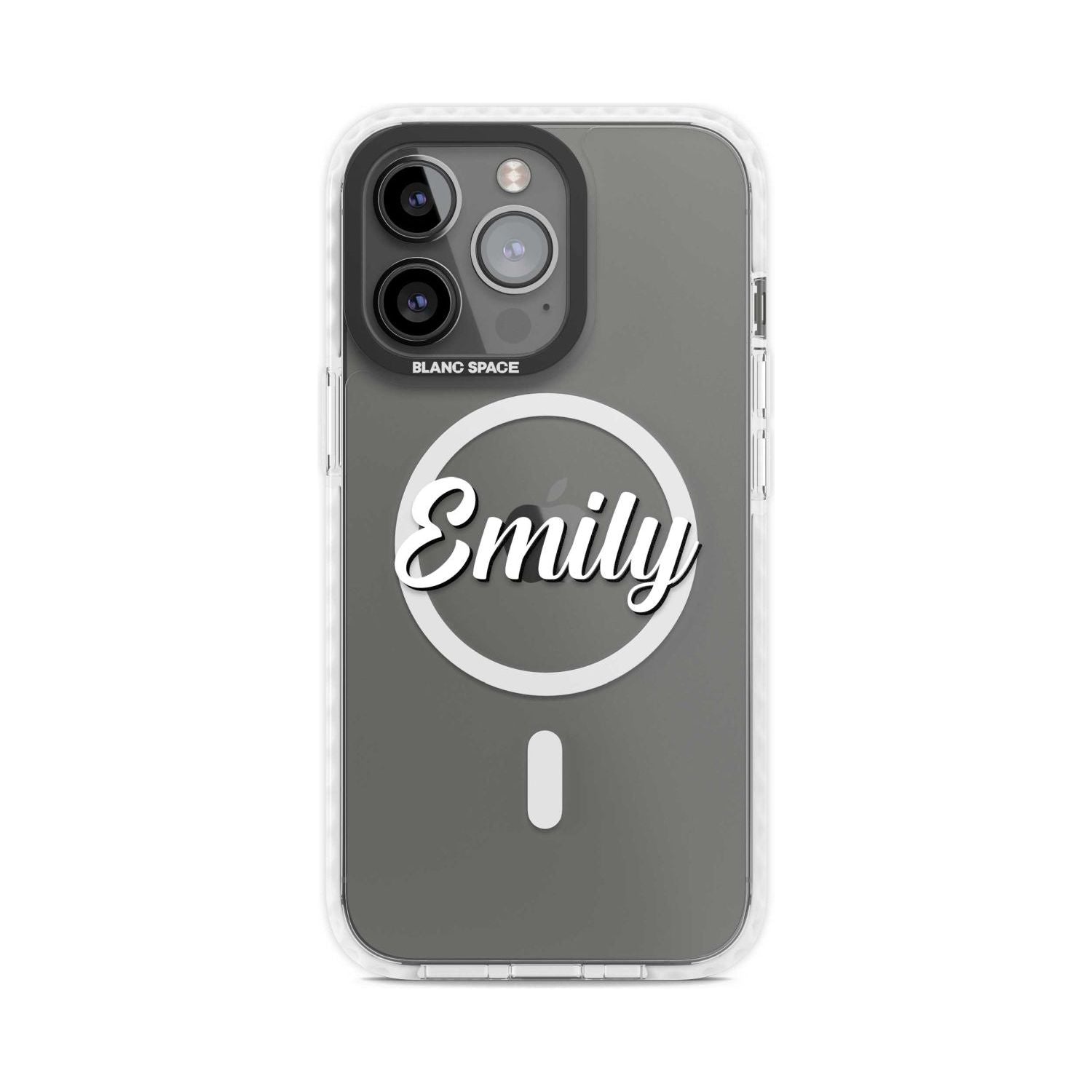 Personalised Clear Text 1B Custom Phone Case iPhone 15 Pro Max / Magsafe Impact Case,iPhone 15 Pro / Magsafe Impact Case Blanc Space