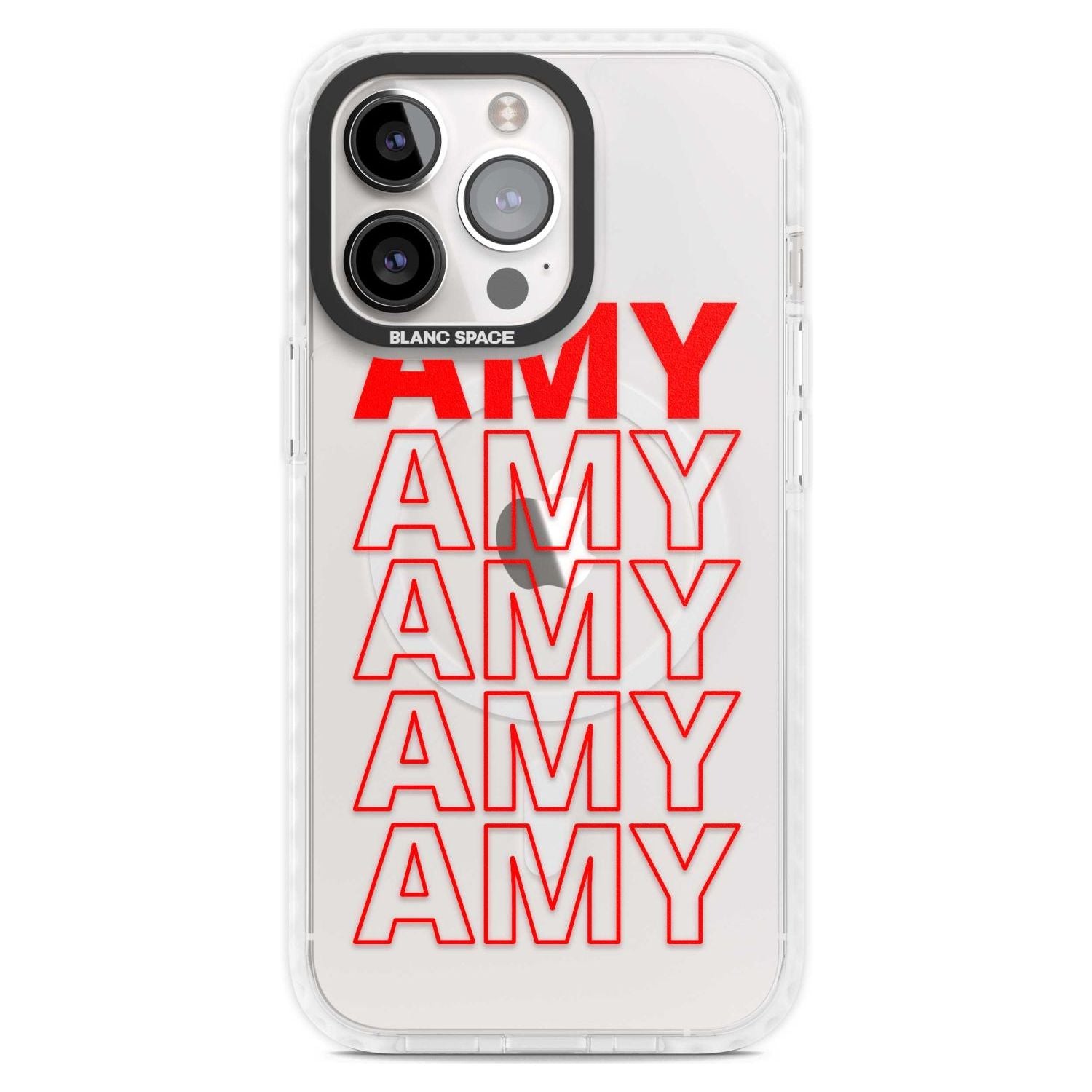 Personalised Clear Text 5B Custom Phone Case iPhone 15 Pro Max / Magsafe Impact Case,iPhone 15 Pro / Magsafe Impact Case Blanc Space